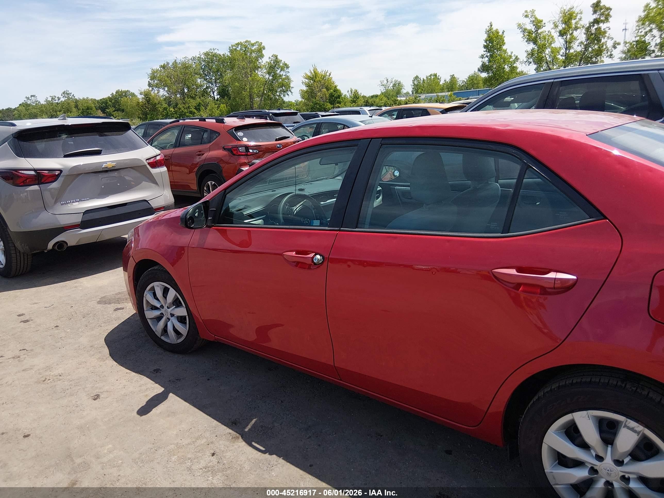 2016 Toyota Corolla Le Red vin: 2T1BURHE7GC540513