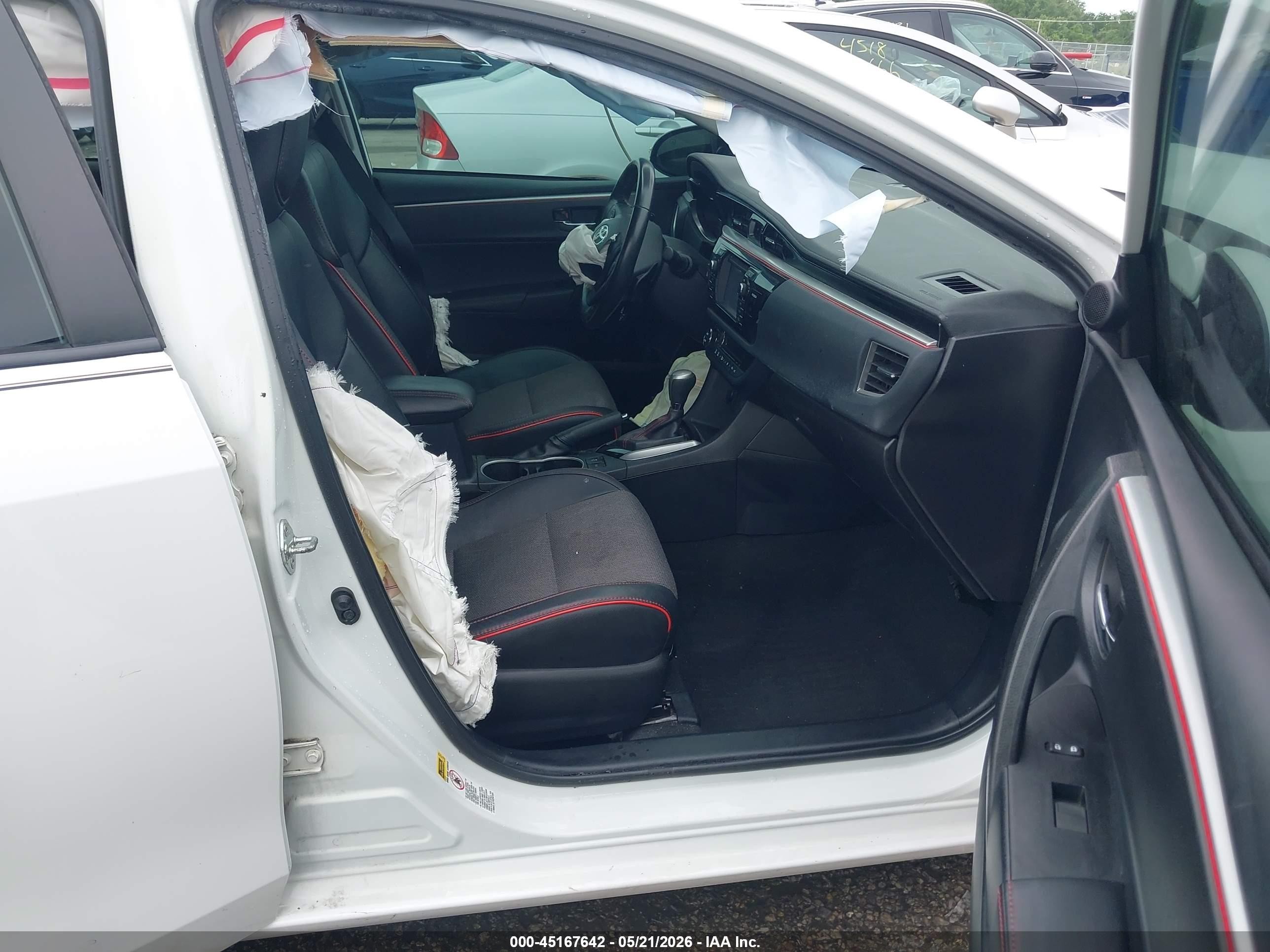 2016 Toyota Corolla S W/special Edition Pkg White vin: 2T1BURHE7GC597911