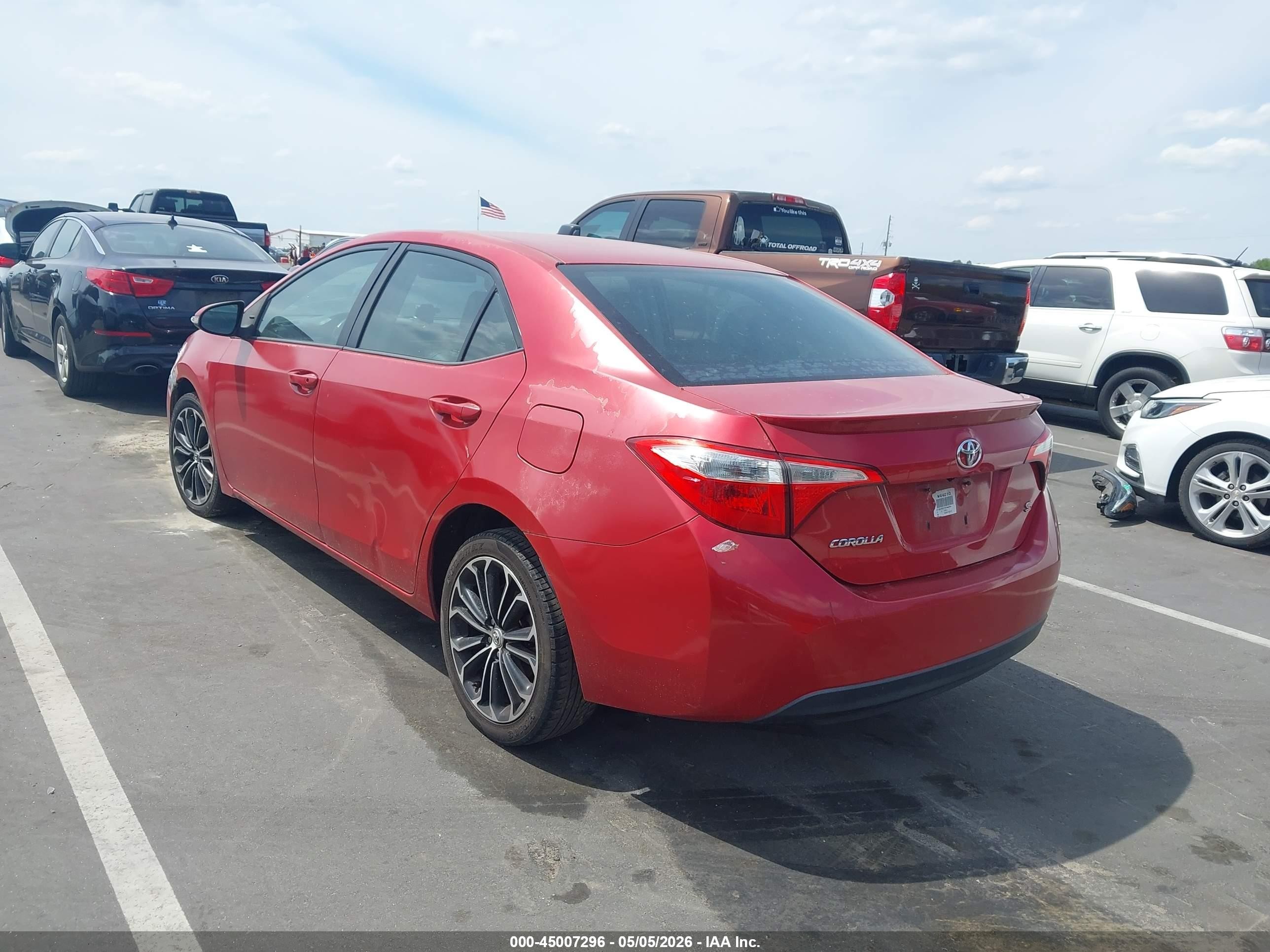 2016 Toyota Corolla L/le/le Plus/le Premium/s/s Plus/s Premium/s W/special Edition Pkg Red vin: 2T1BURHE7GC682764