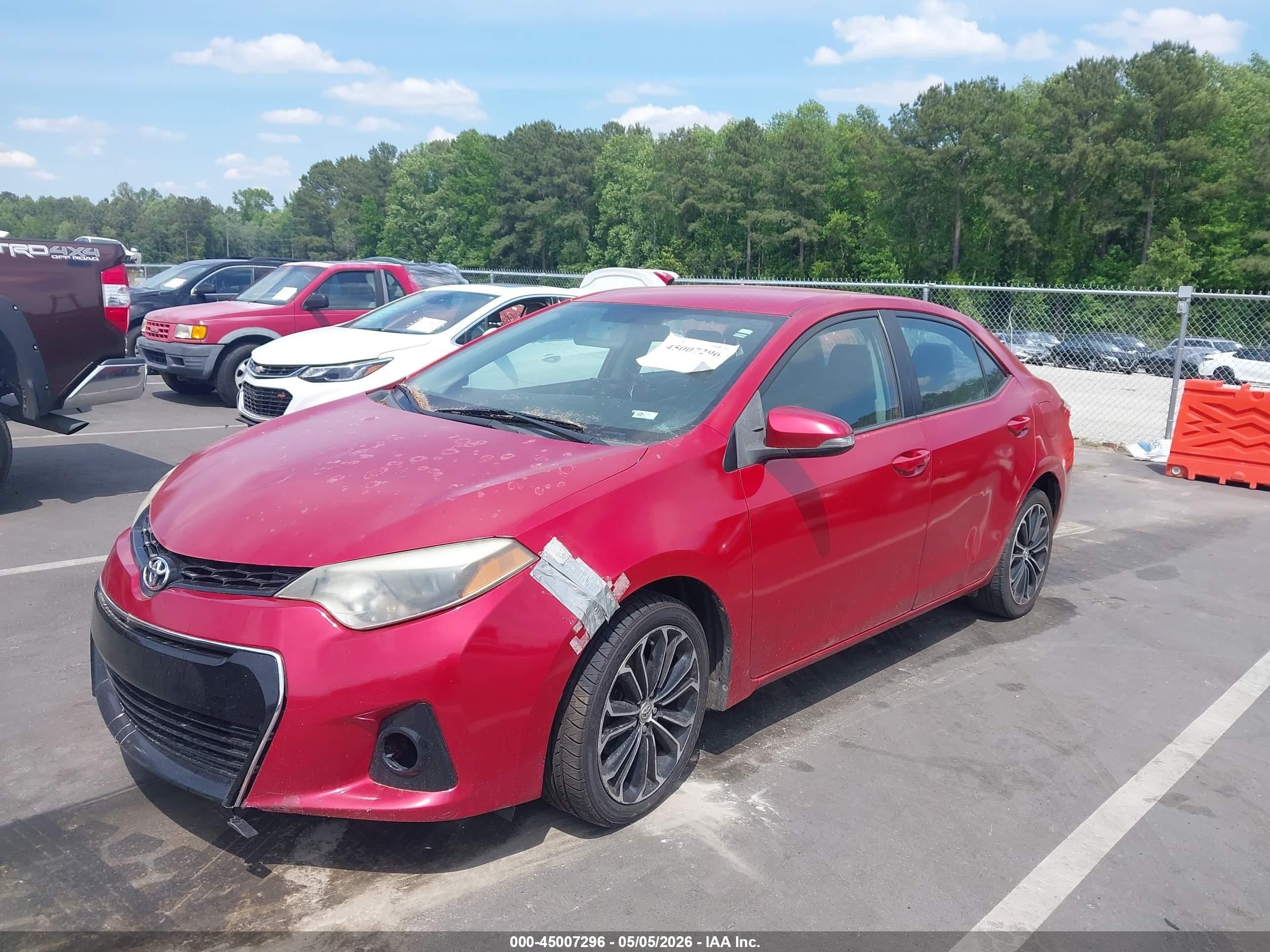 2016 Toyota Corolla L/le/le Plus/le Premium/s/s Plus/s Premium/s W/special Edition Pkg Red vin: 2T1BURHE7GC682764