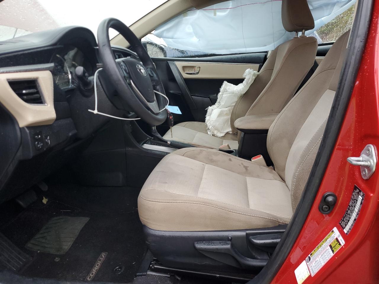 2016 Toyota Corolla L Red vin: 2T1BURHE7GC742140