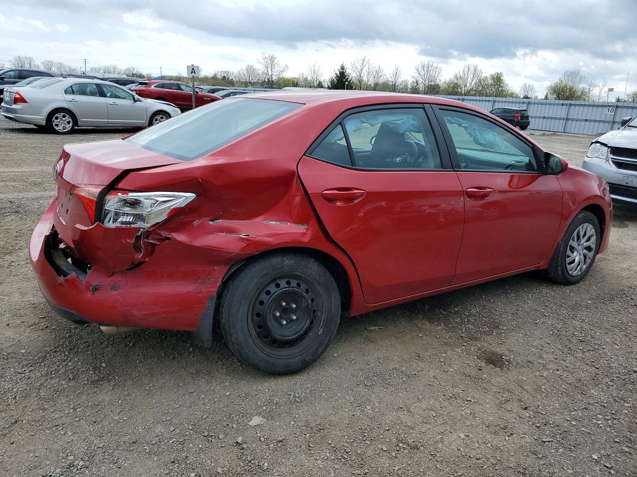 2017 Toyota Corolla L Красный vin: 2T1BURHE7HC878270