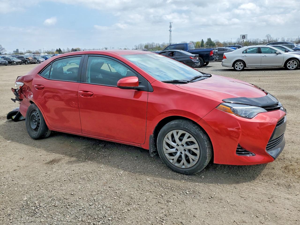 2017 Toyota Corolla L Красный vin: 2T1BURHE7HC878270