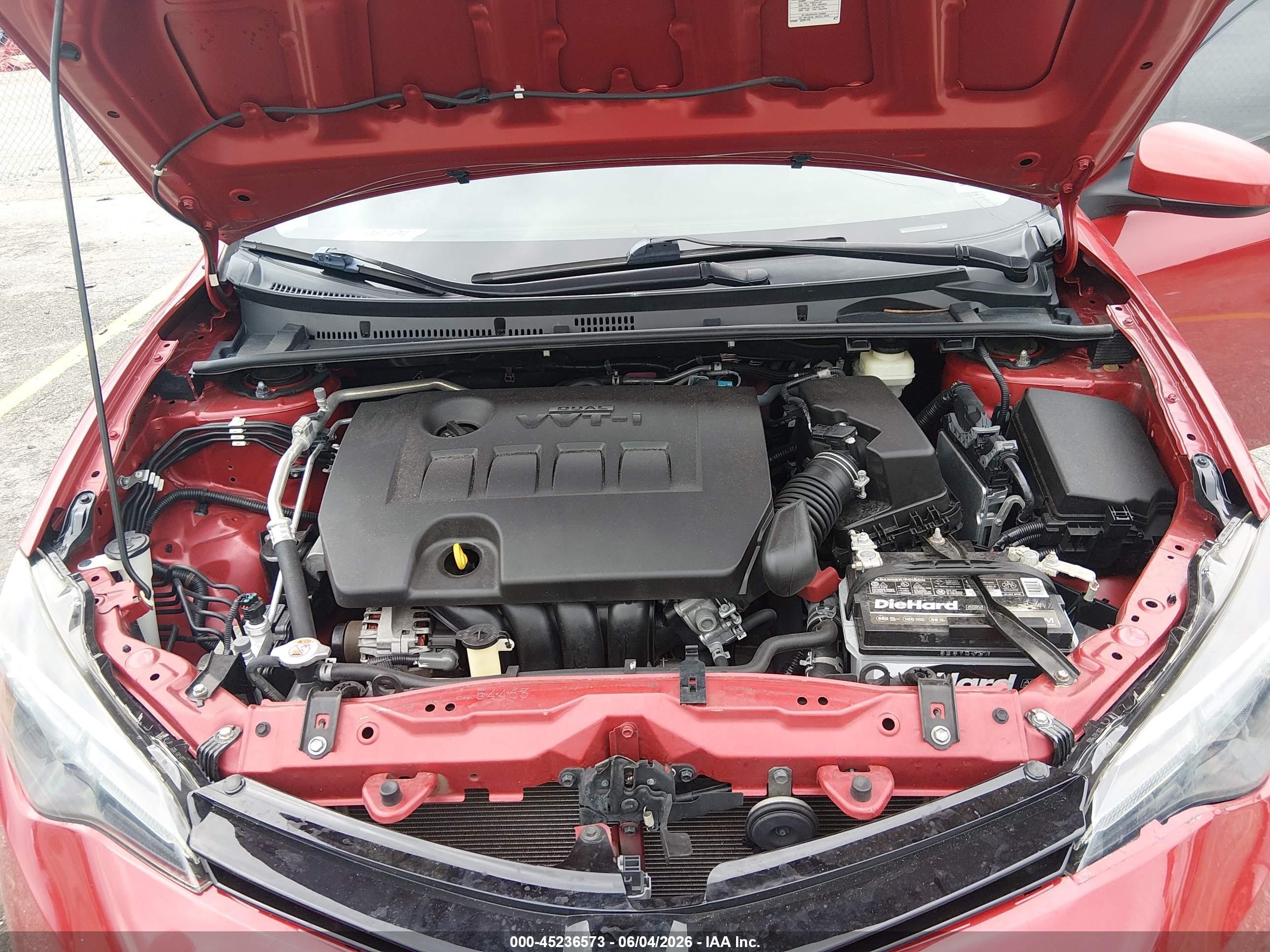 2019 Toyota Corolla Le Red vin: 2T1BURHE7KC176280