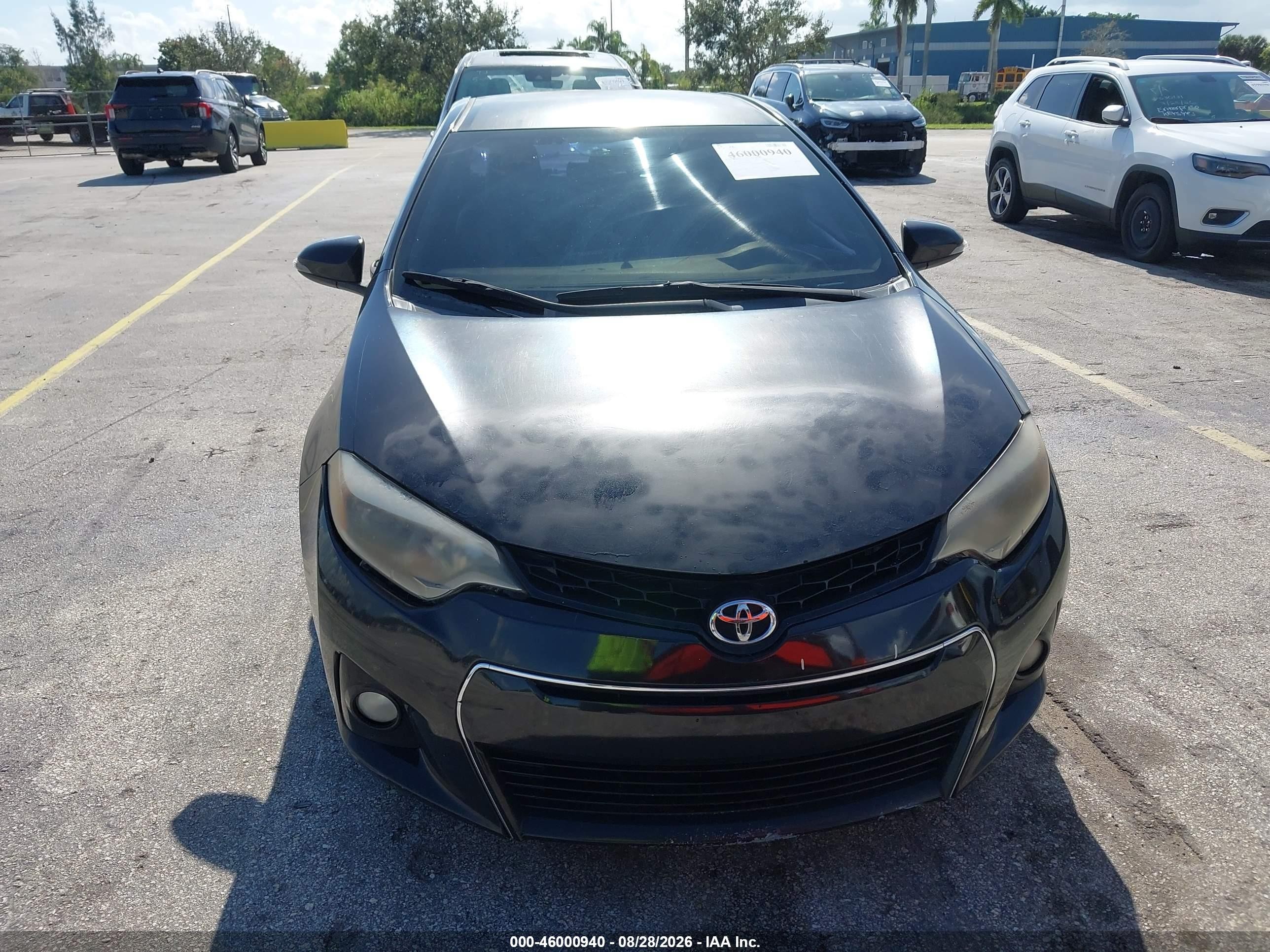2014 Toyota Corolla S Plus Black vin: 2T1BURHE8EC000844
