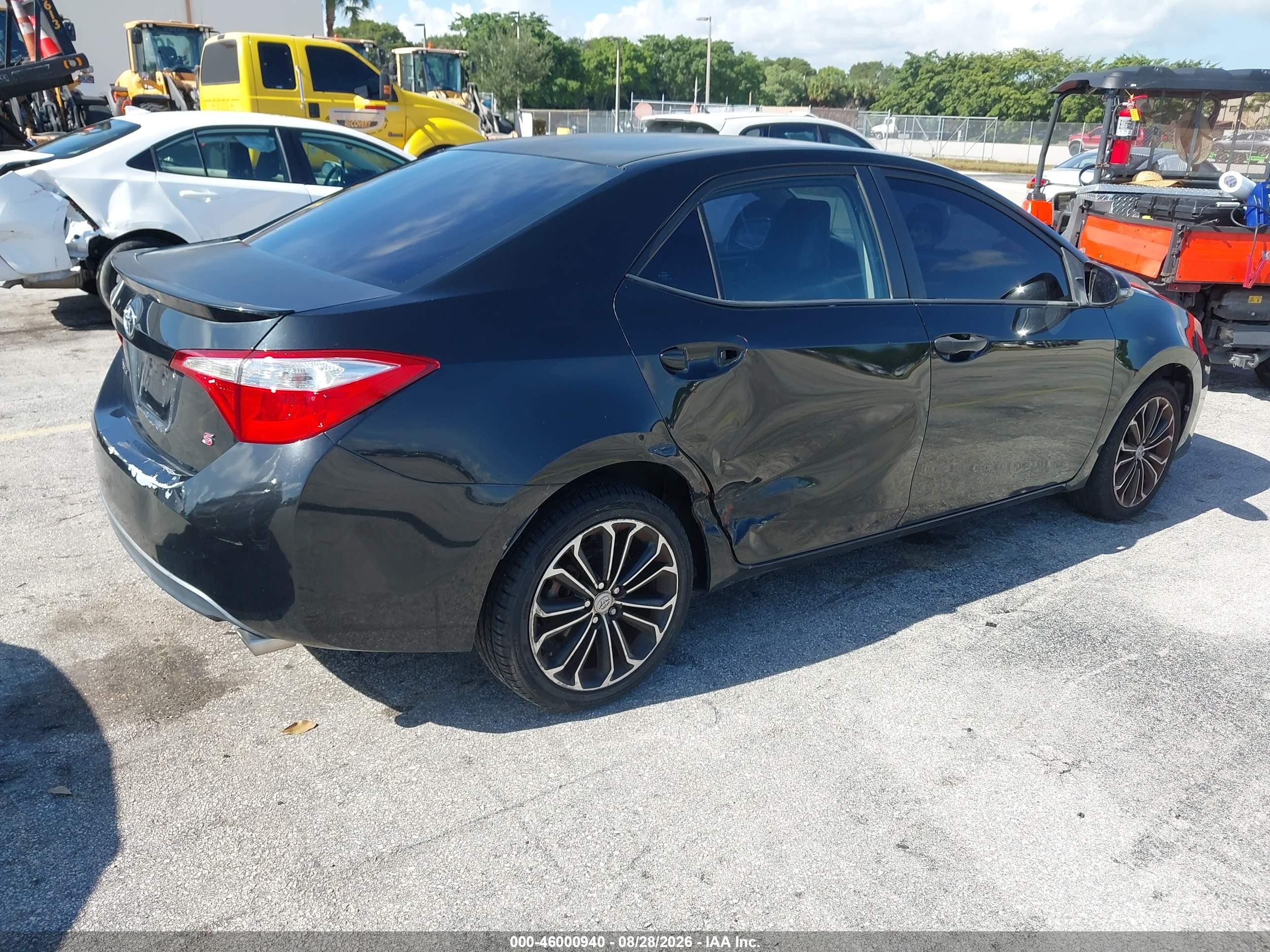 2014 Toyota Corolla S Plus Black vin: 2T1BURHE8EC000844