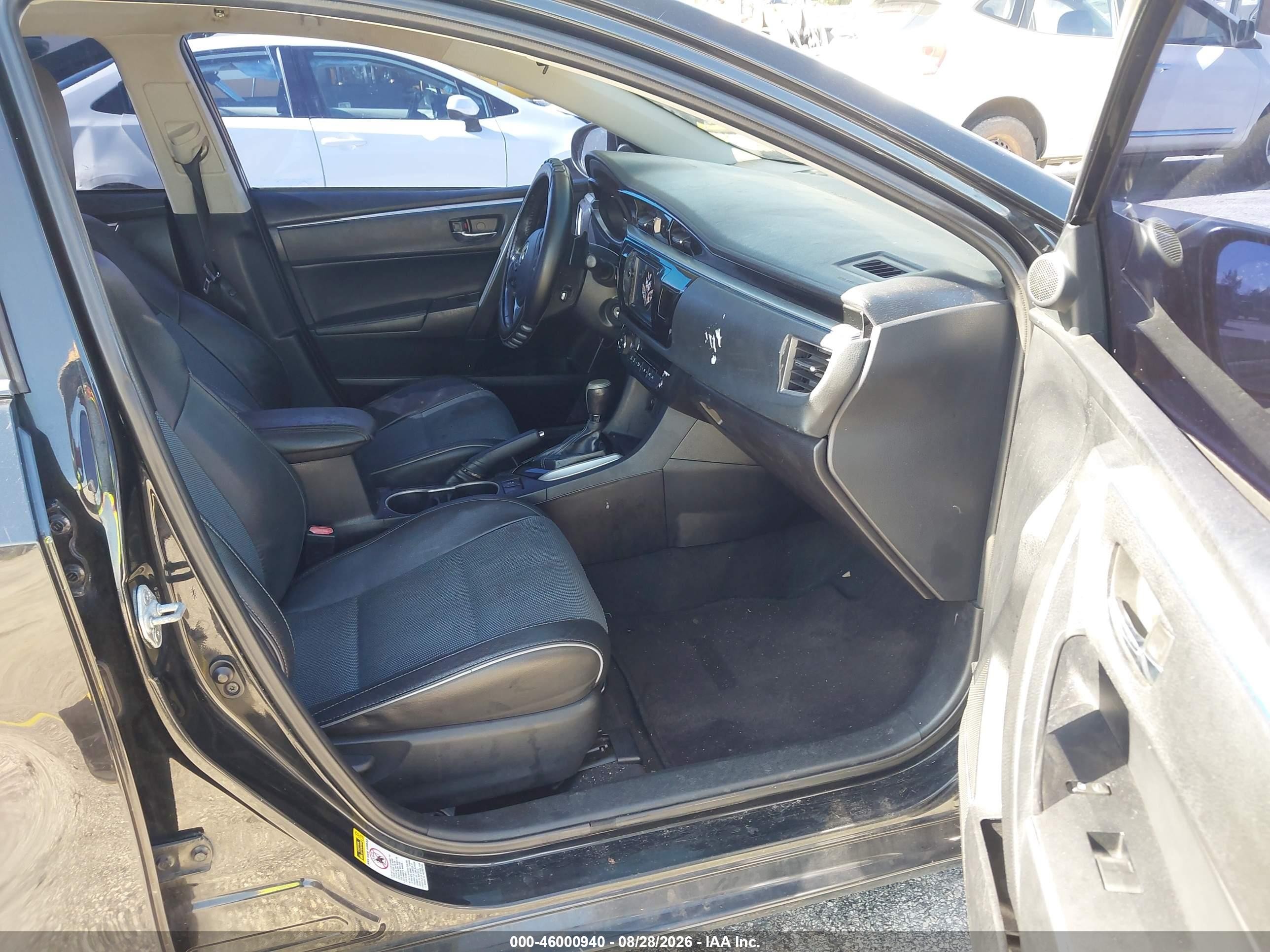 2014 Toyota Corolla S Plus Black vin: 2T1BURHE8EC000844