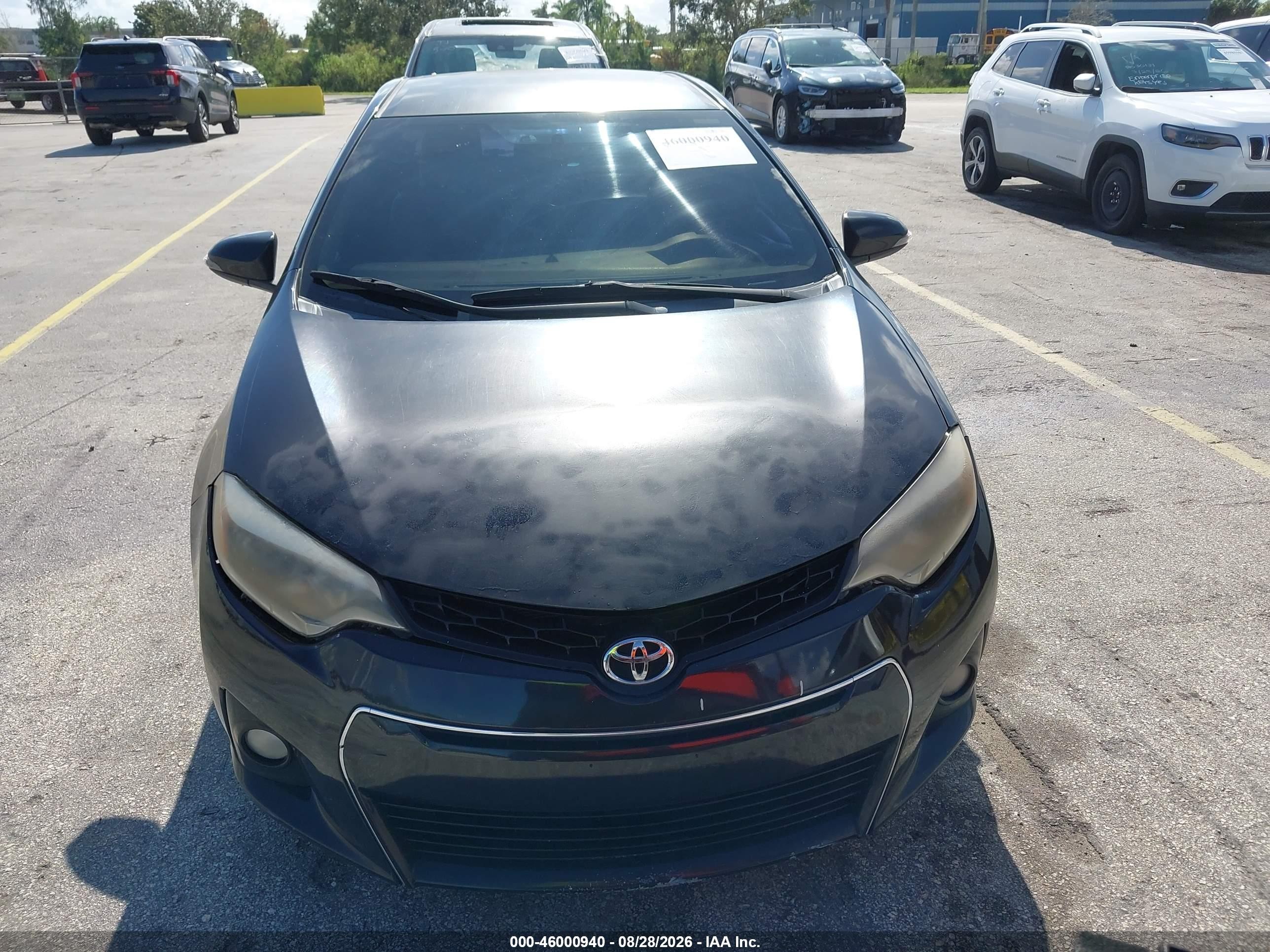2014 Toyota Corolla S Plus Black vin: 2T1BURHE8EC000844