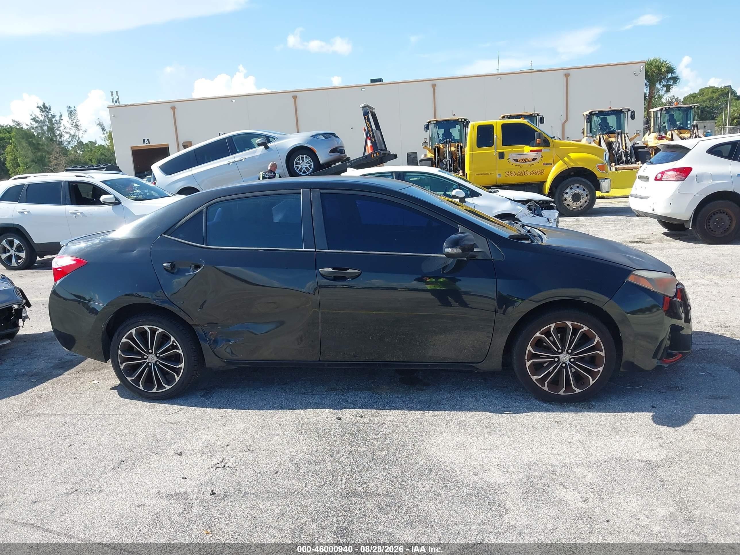 2014 Toyota Corolla S Plus Black vin: 2T1BURHE8EC000844