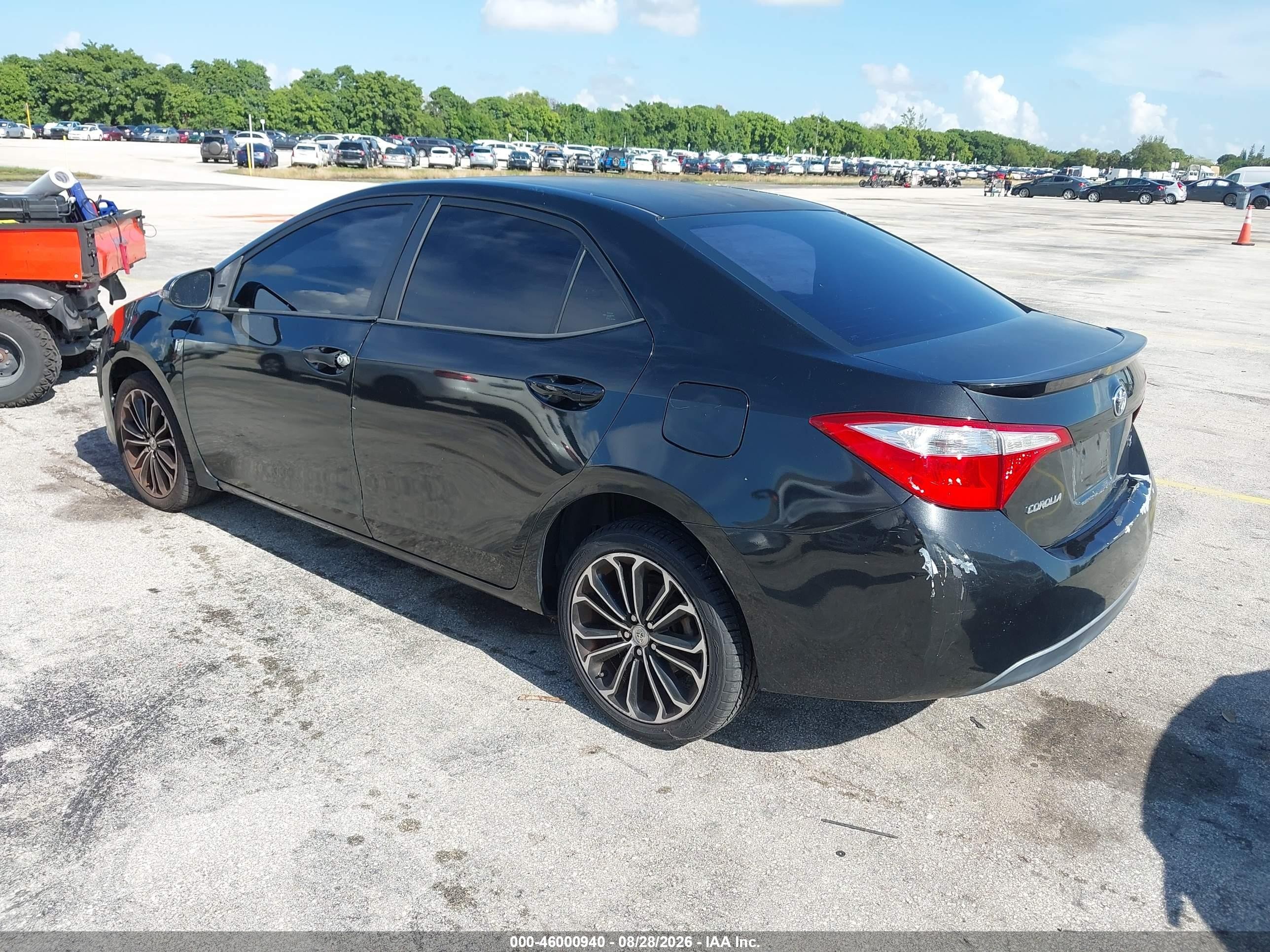 2014 Toyota Corolla S Plus Black vin: 2T1BURHE8EC000844
