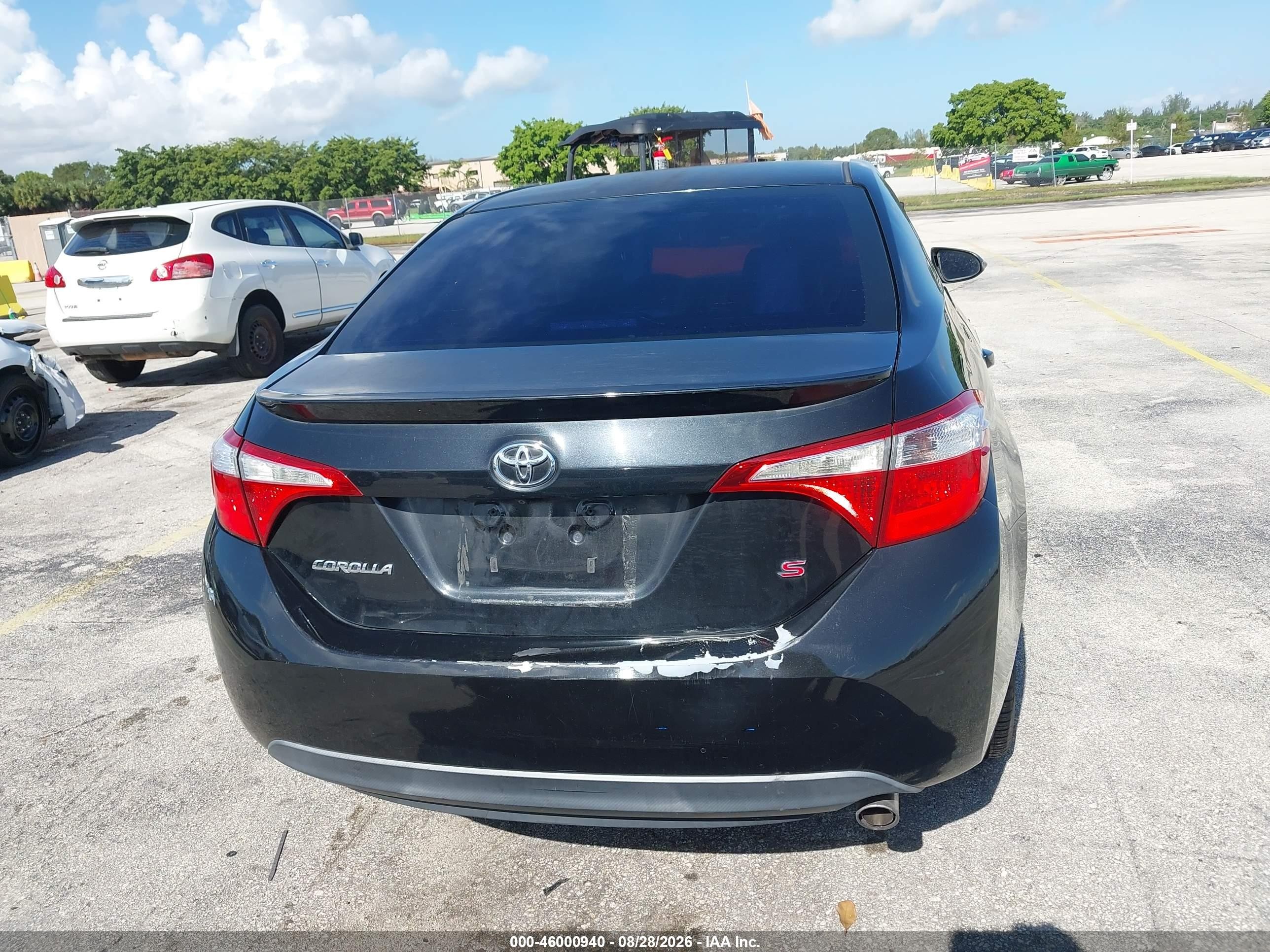 2014 Toyota Corolla S Plus Black vin: 2T1BURHE8EC000844