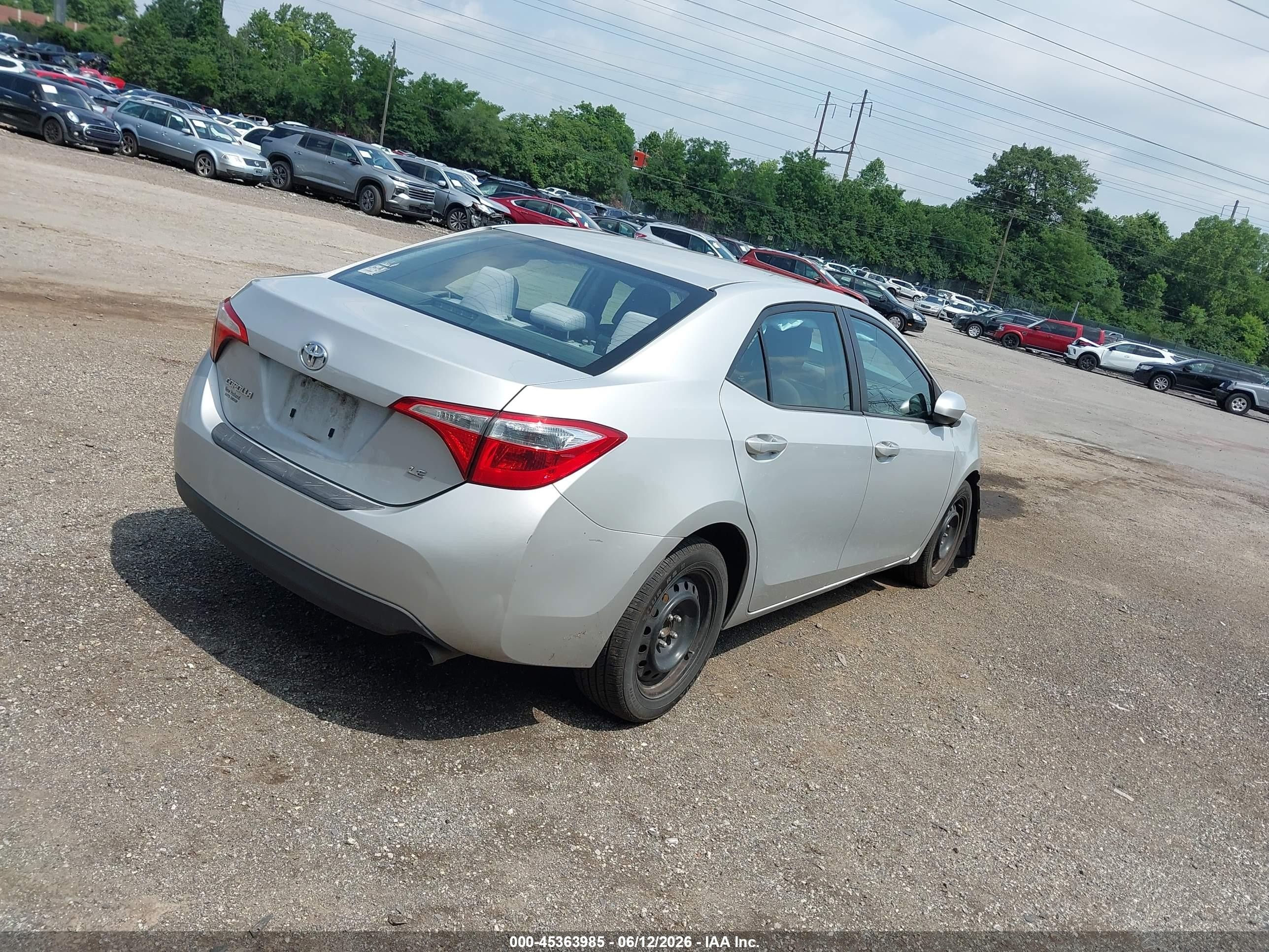 2014 Toyota Corolla Le Silver vin: 2T1BURHE8EC011438