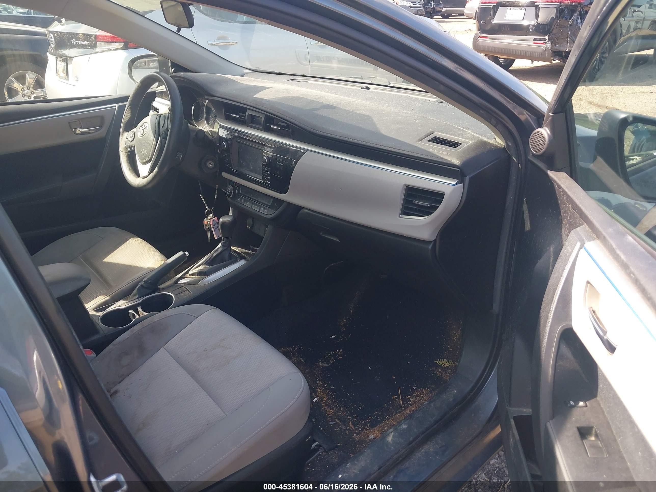 2014 Toyota Corolla Le Gray vin: 2T1BURHE8EC024514