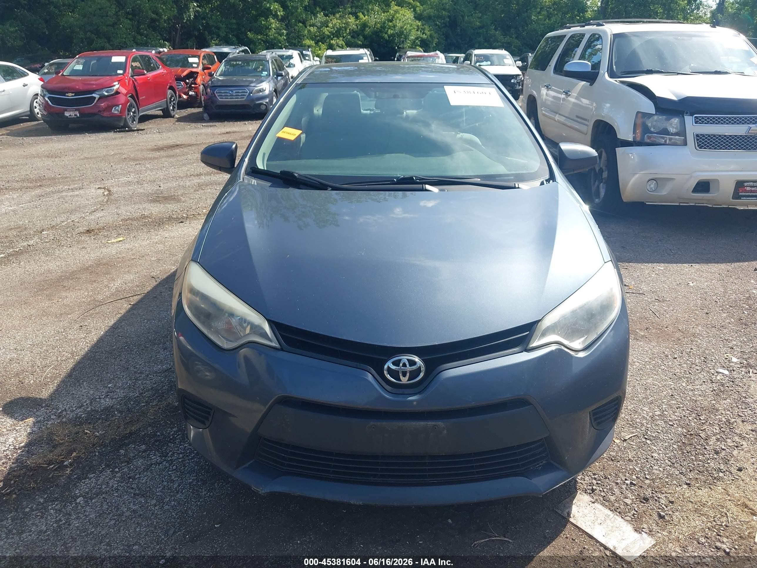 2014 Toyota Corolla Le Gray vin: 2T1BURHE8EC024514