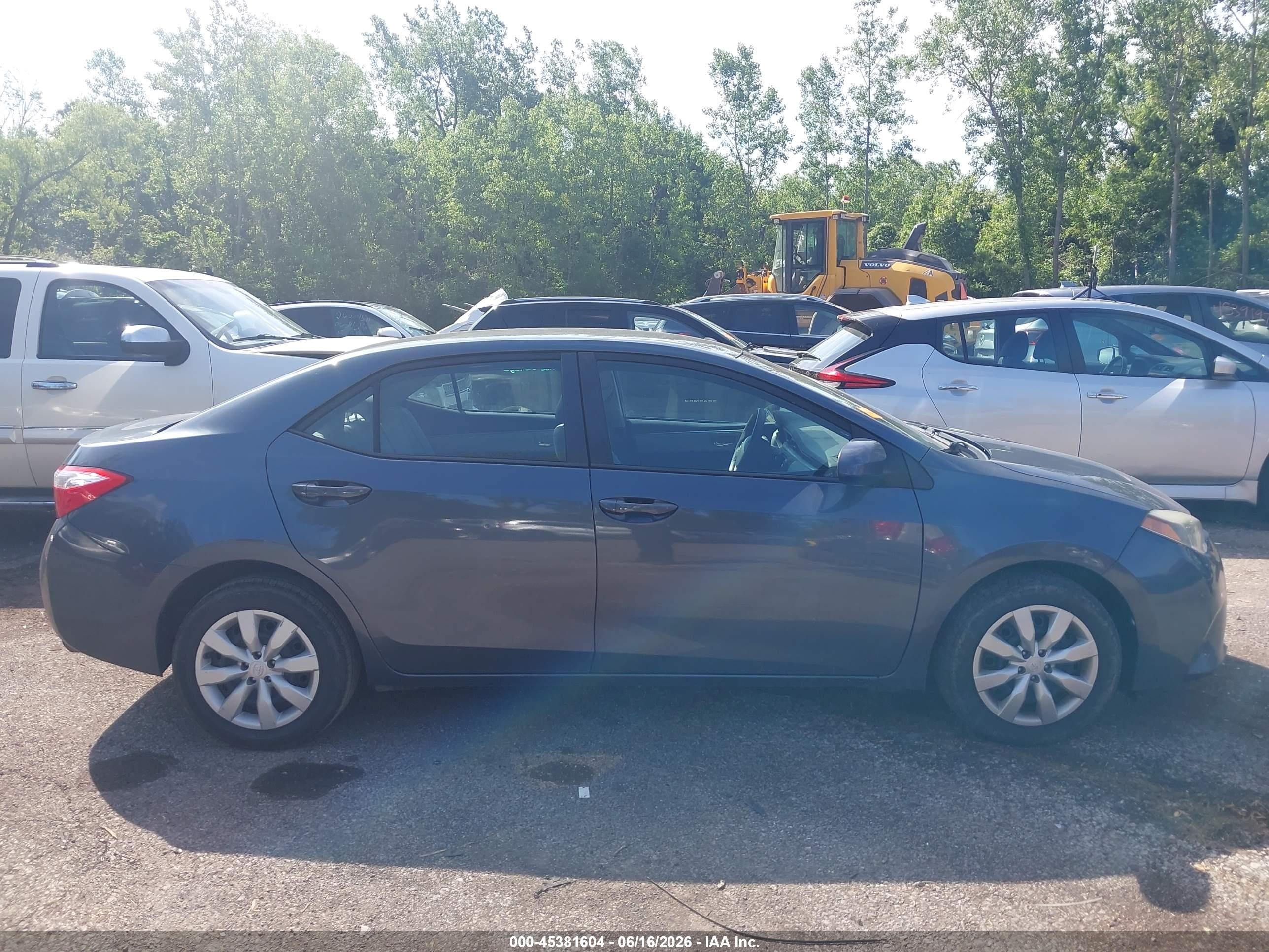 2014 Toyota Corolla Le Gray vin: 2T1BURHE8EC024514