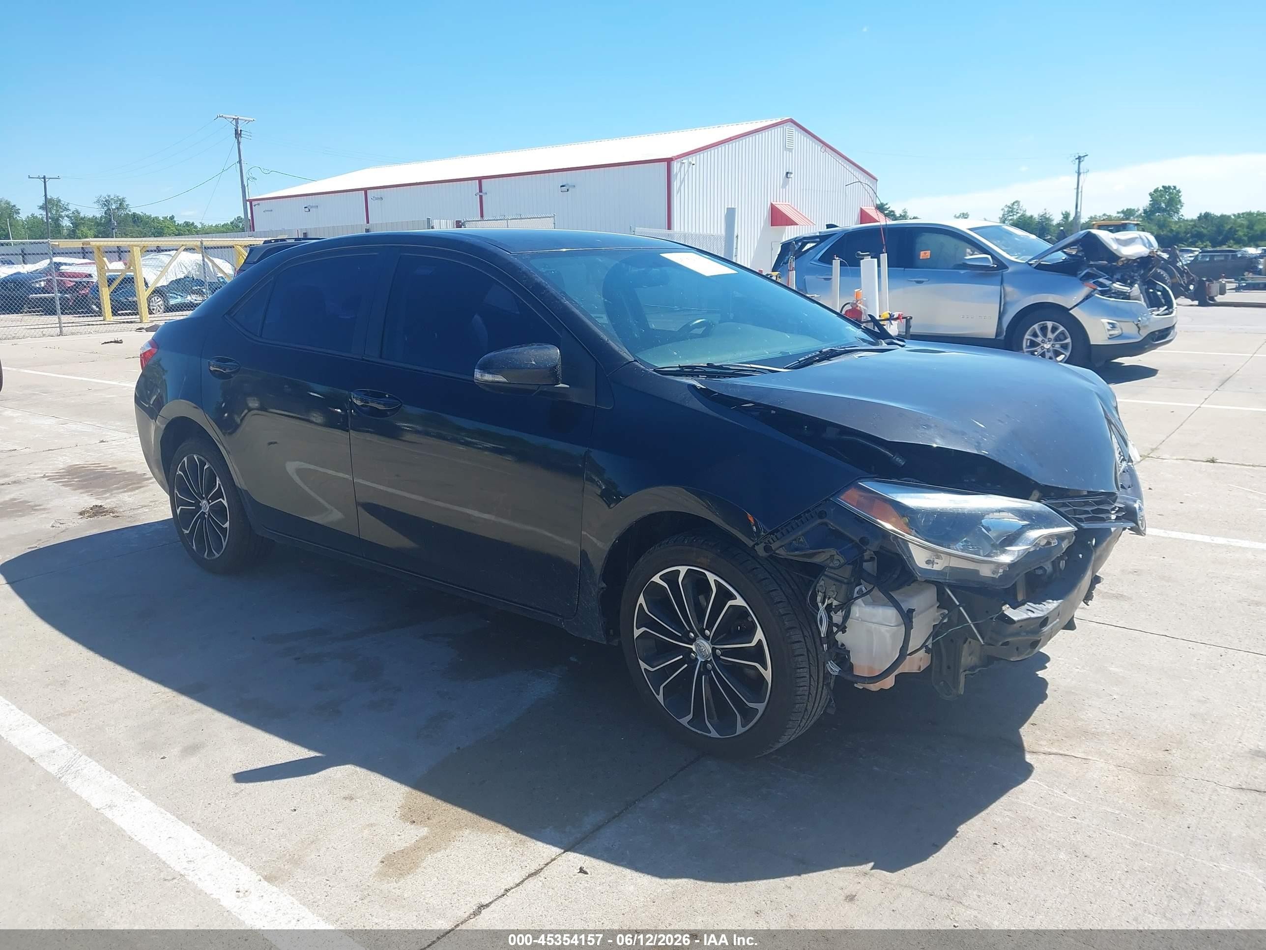 2014 Toyota Corolla S Plus Black vin: 2T1BURHE8EC028353