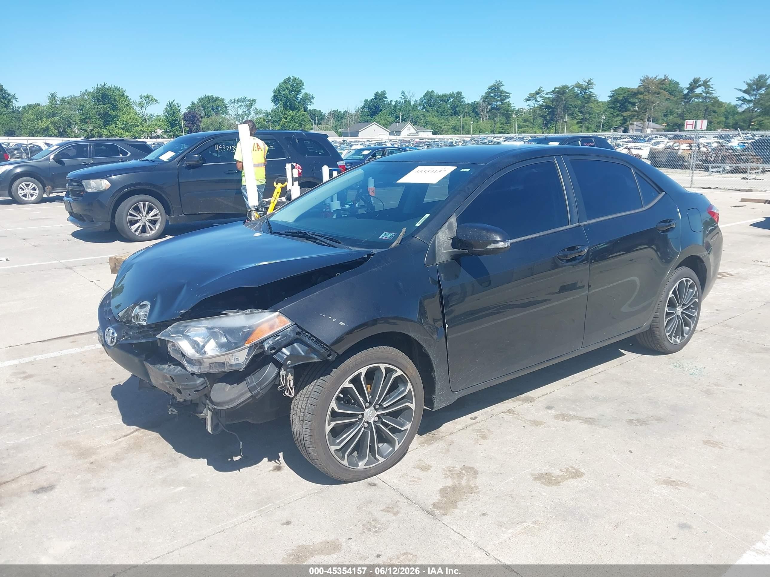2014 Toyota Corolla S Plus Black vin: 2T1BURHE8EC028353