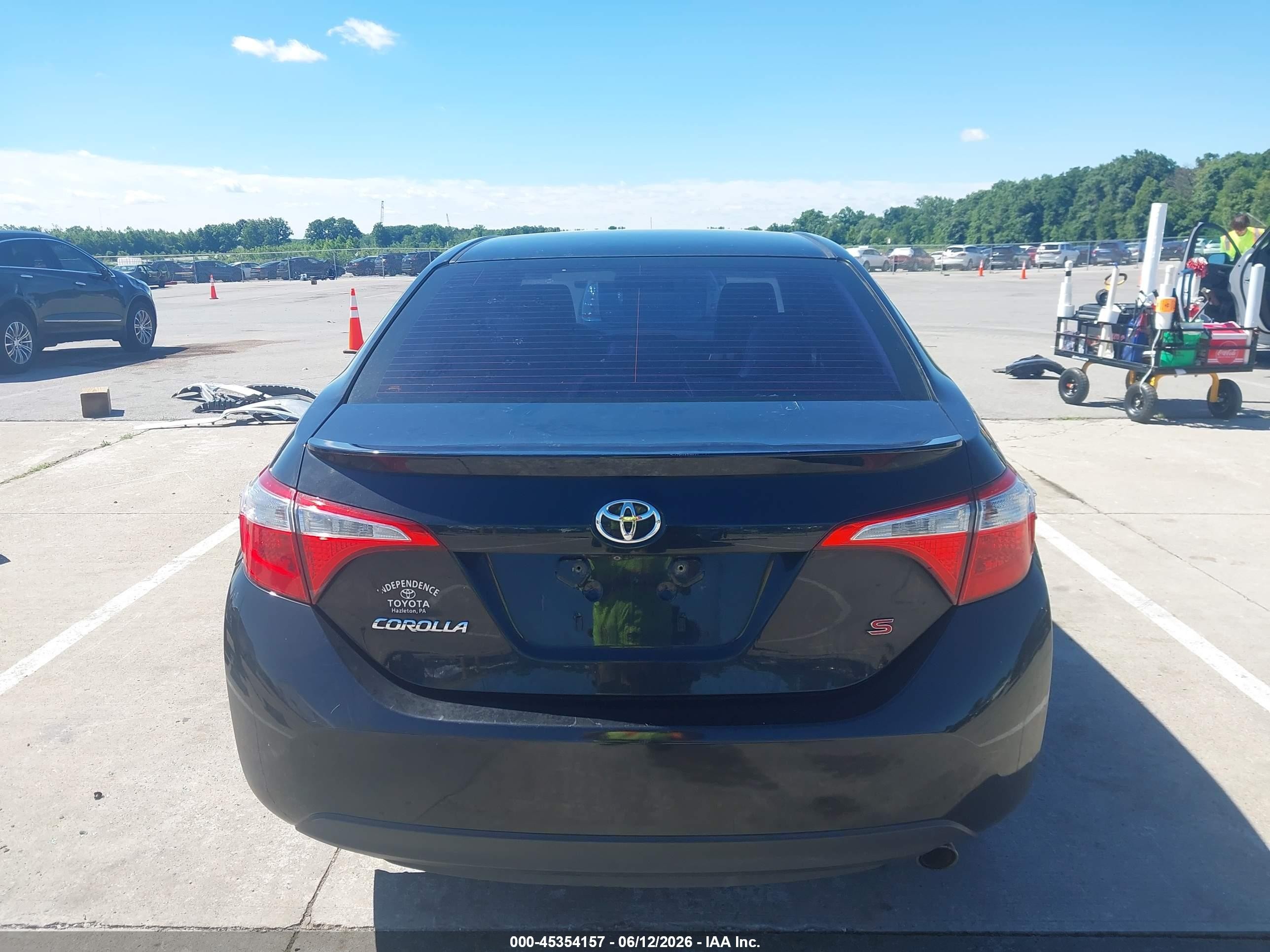2014 Toyota Corolla S Plus Black vin: 2T1BURHE8EC028353