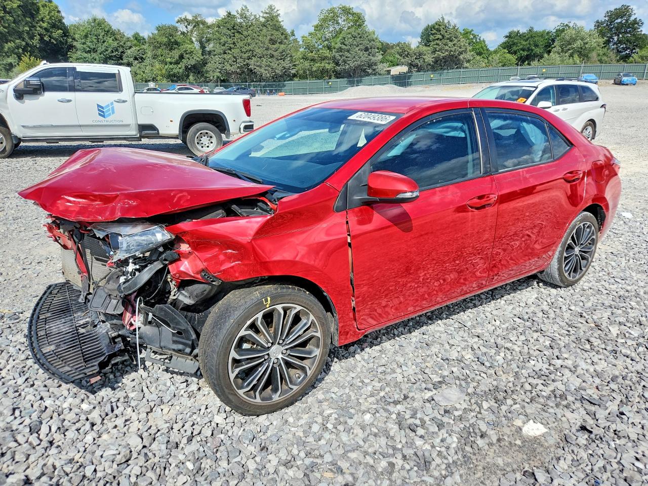 2014 Toyota Corolla S Plus Red vin: 2T1BURHE8EC075284