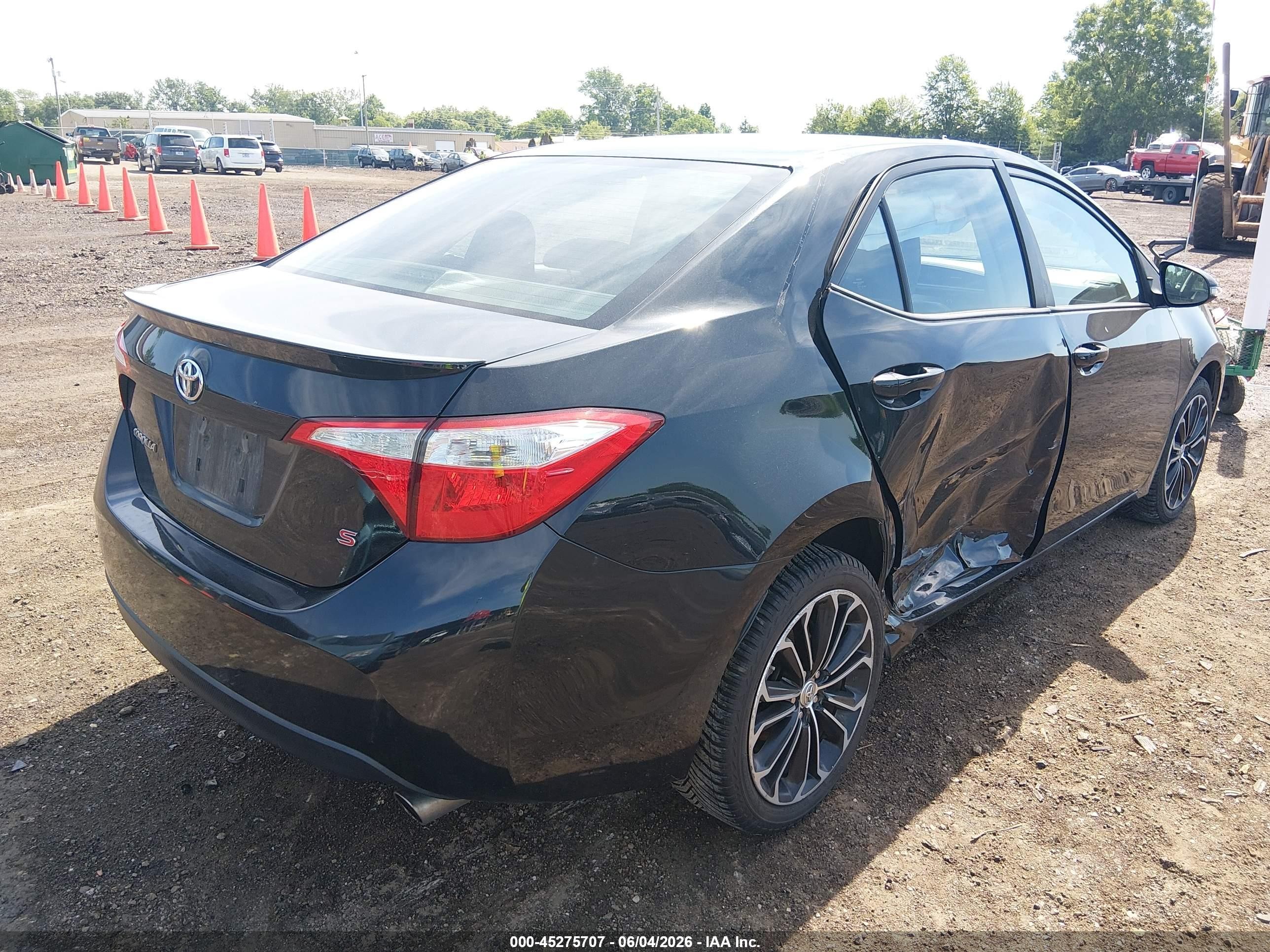 2014 Toyota Corolla S Plus Black vin: 2T1BURHE8EC077875