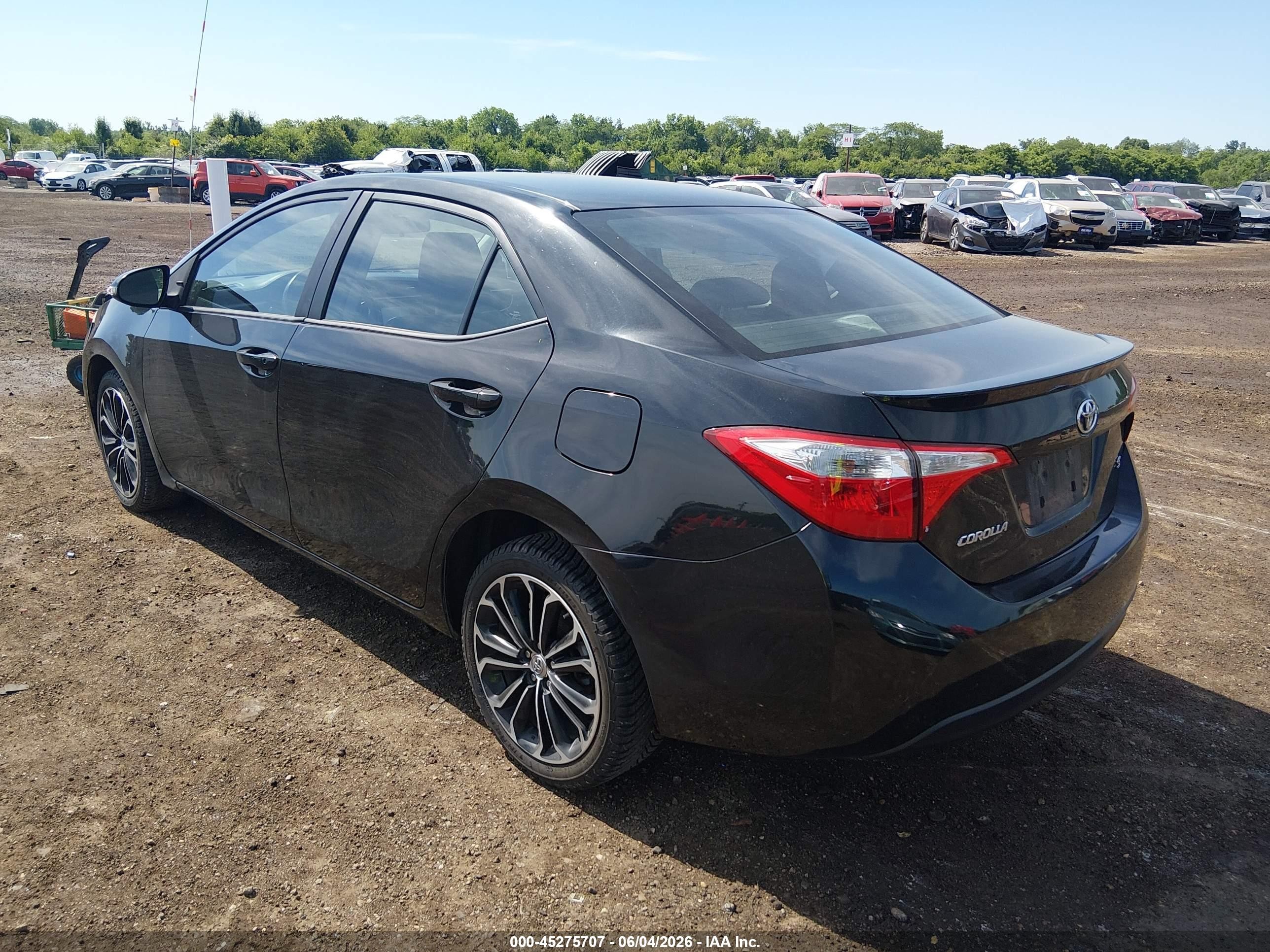 2014 Toyota Corolla S Plus Black vin: 2T1BURHE8EC077875