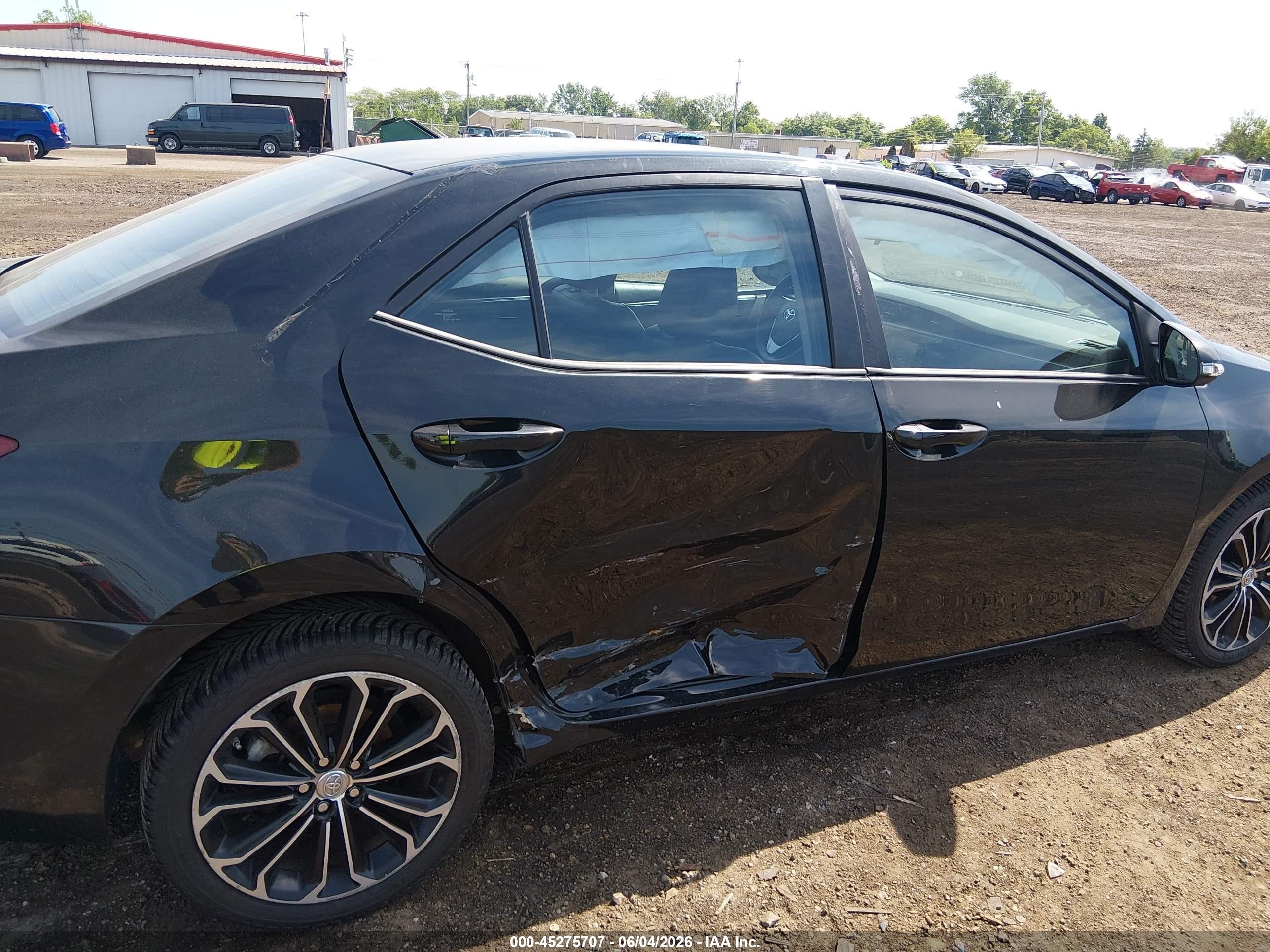 2014 Toyota Corolla S Plus Black vin: 2T1BURHE8EC077875