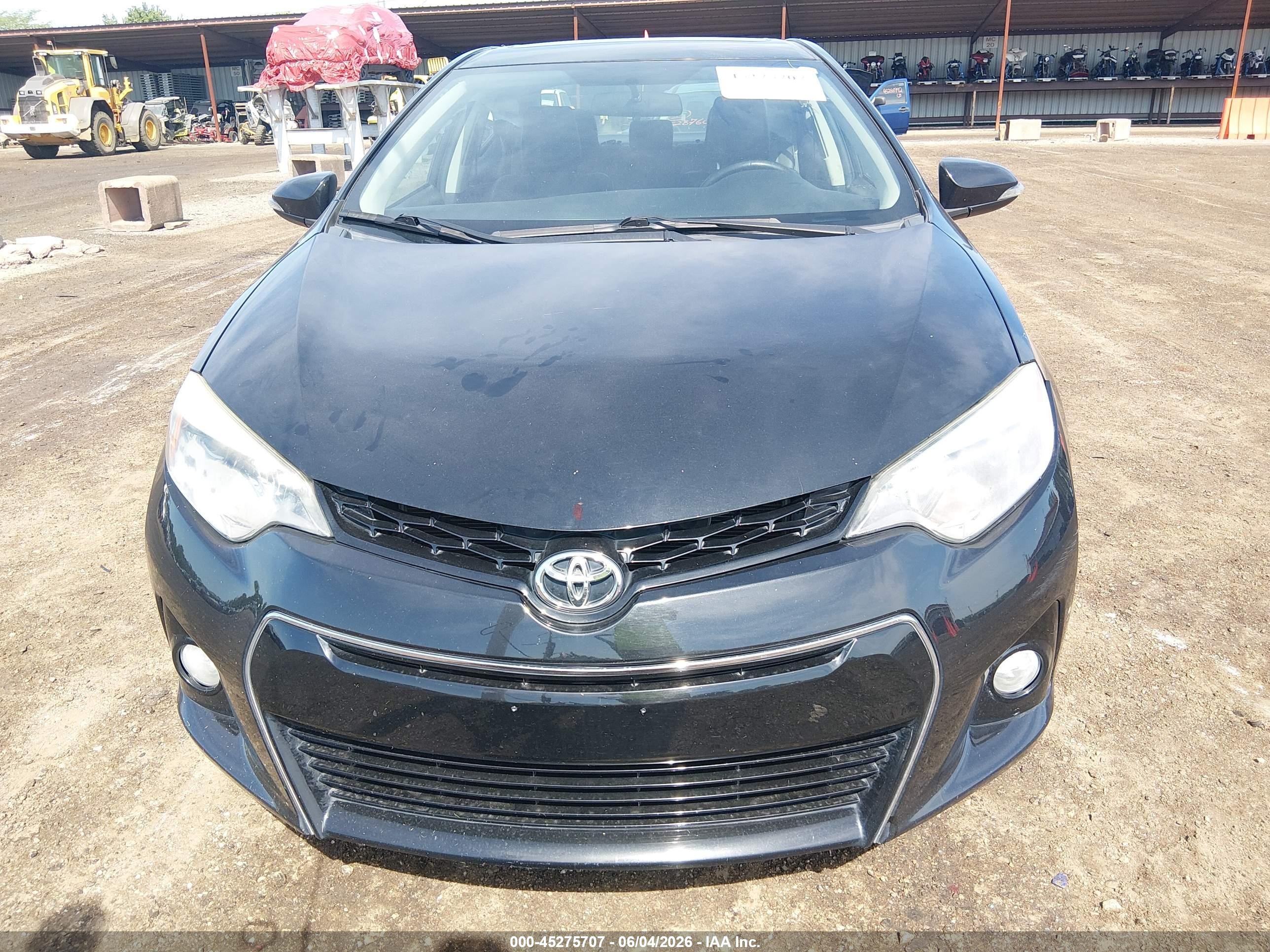 2014 Toyota Corolla S Plus Black vin: 2T1BURHE8EC077875