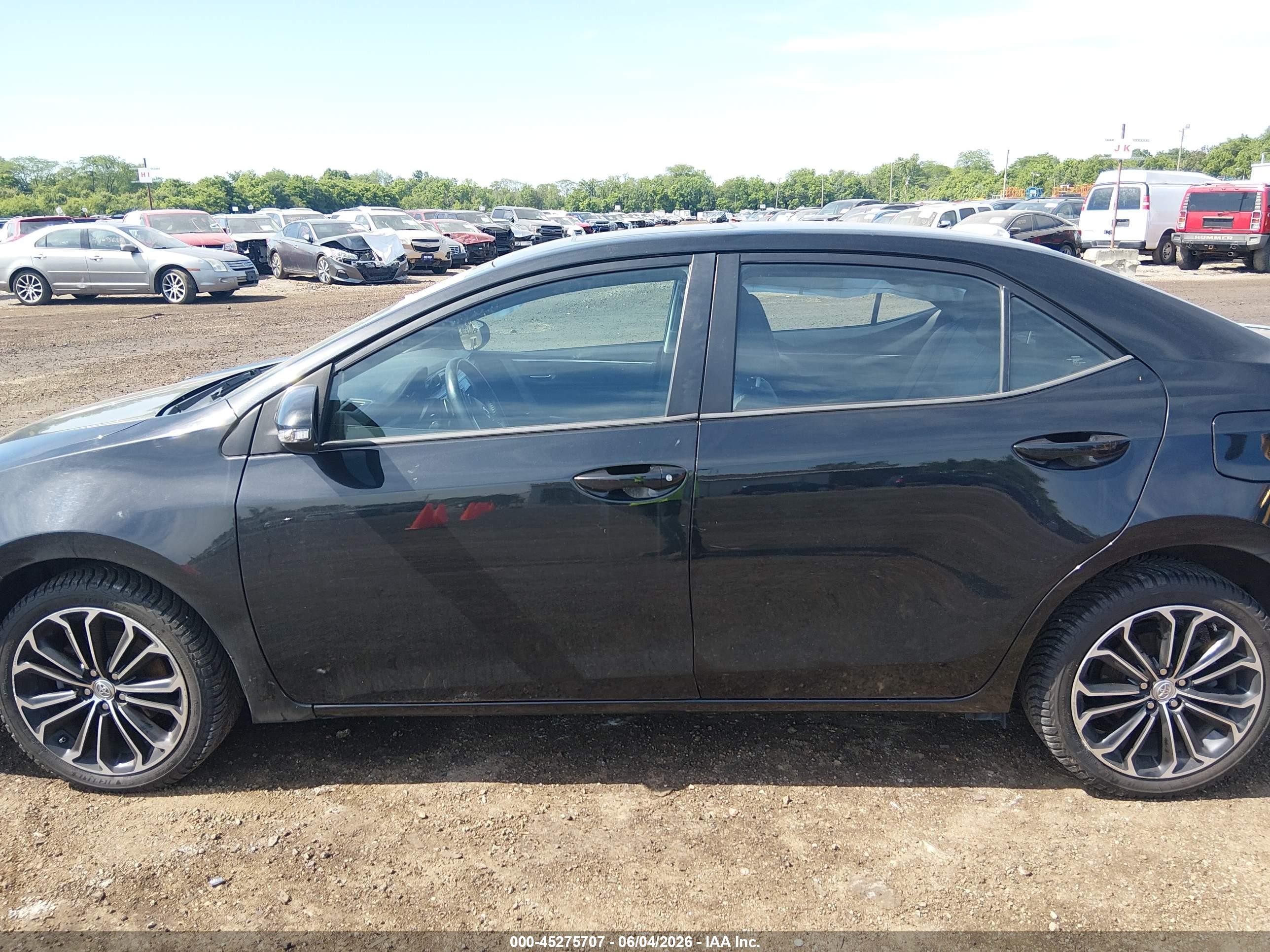 2014 Toyota Corolla S Plus Black vin: 2T1BURHE8EC077875