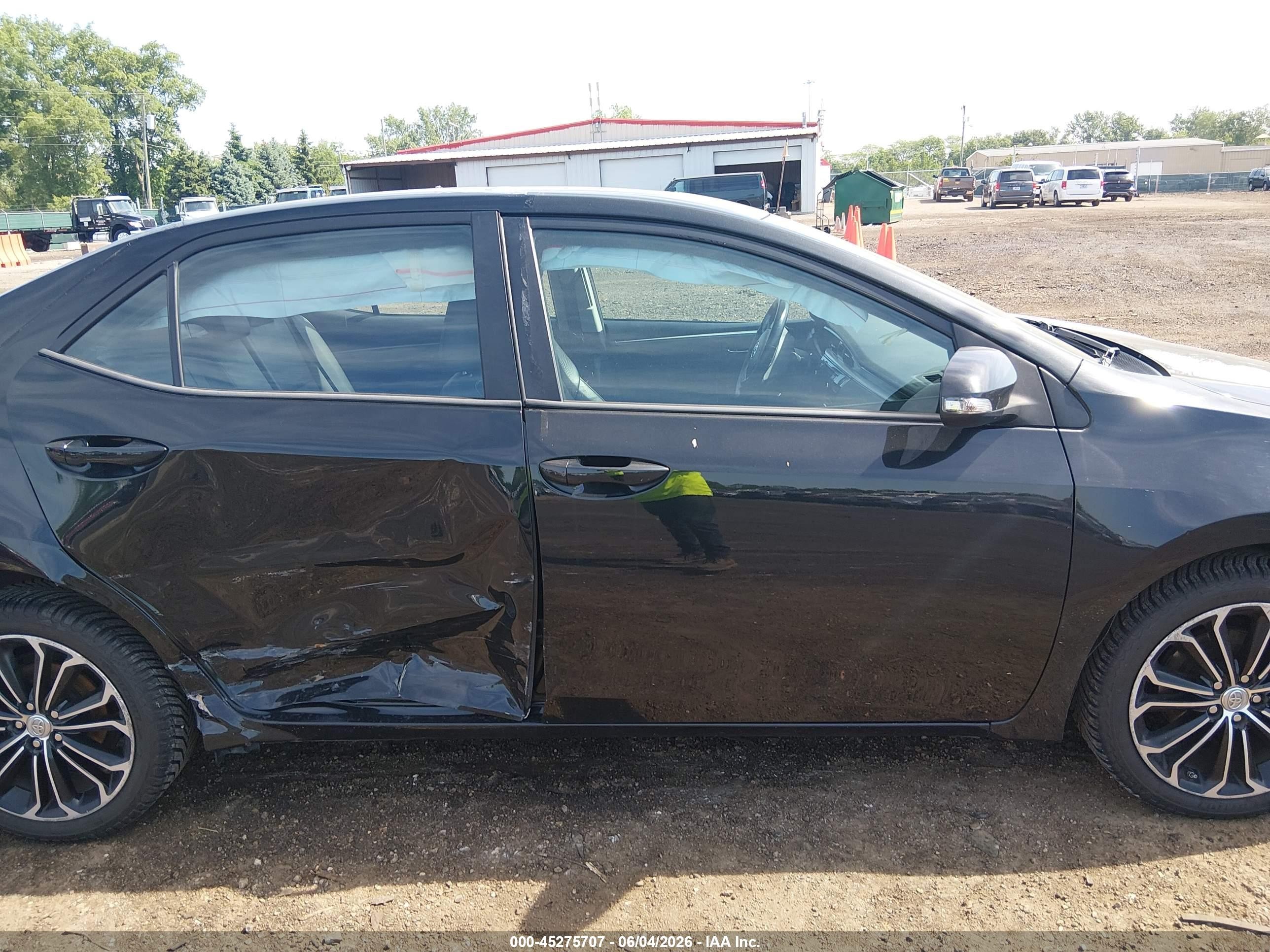 2014 Toyota Corolla S Plus Black vin: 2T1BURHE8EC077875