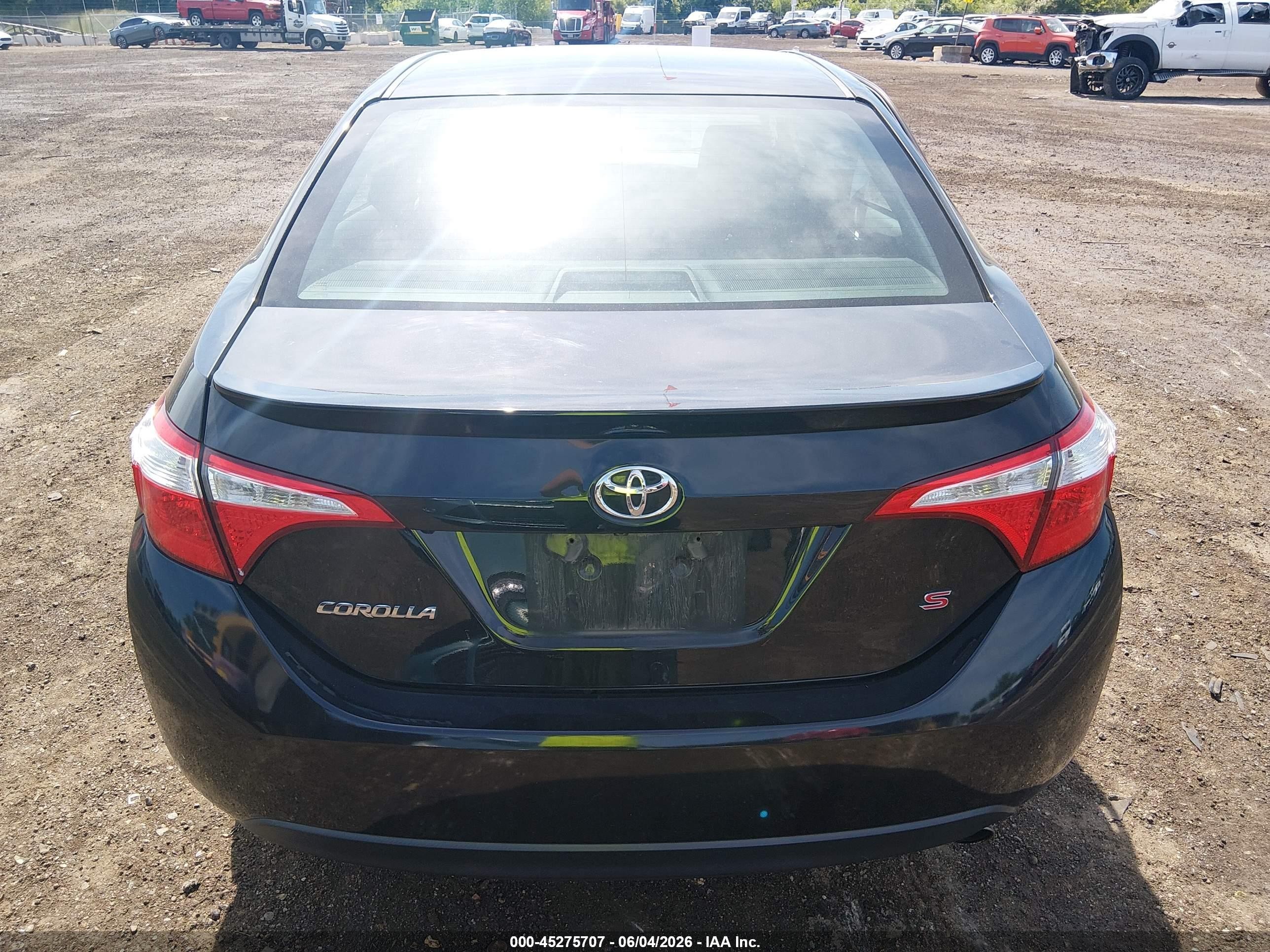 2014 Toyota Corolla S Plus Black vin: 2T1BURHE8EC077875