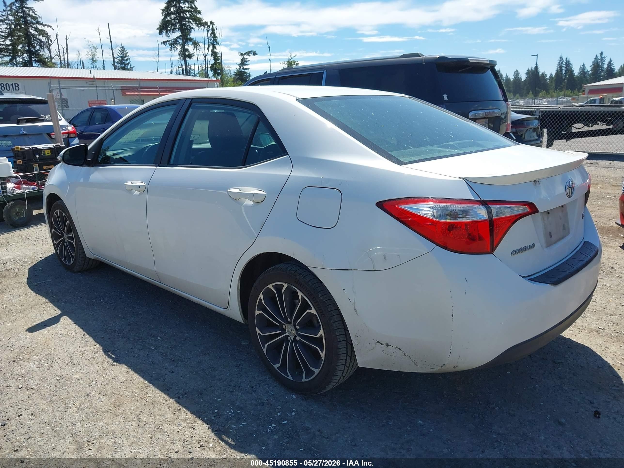 2014 Toyota Corolla S Plus White vin: 2T1BURHE8EC102984