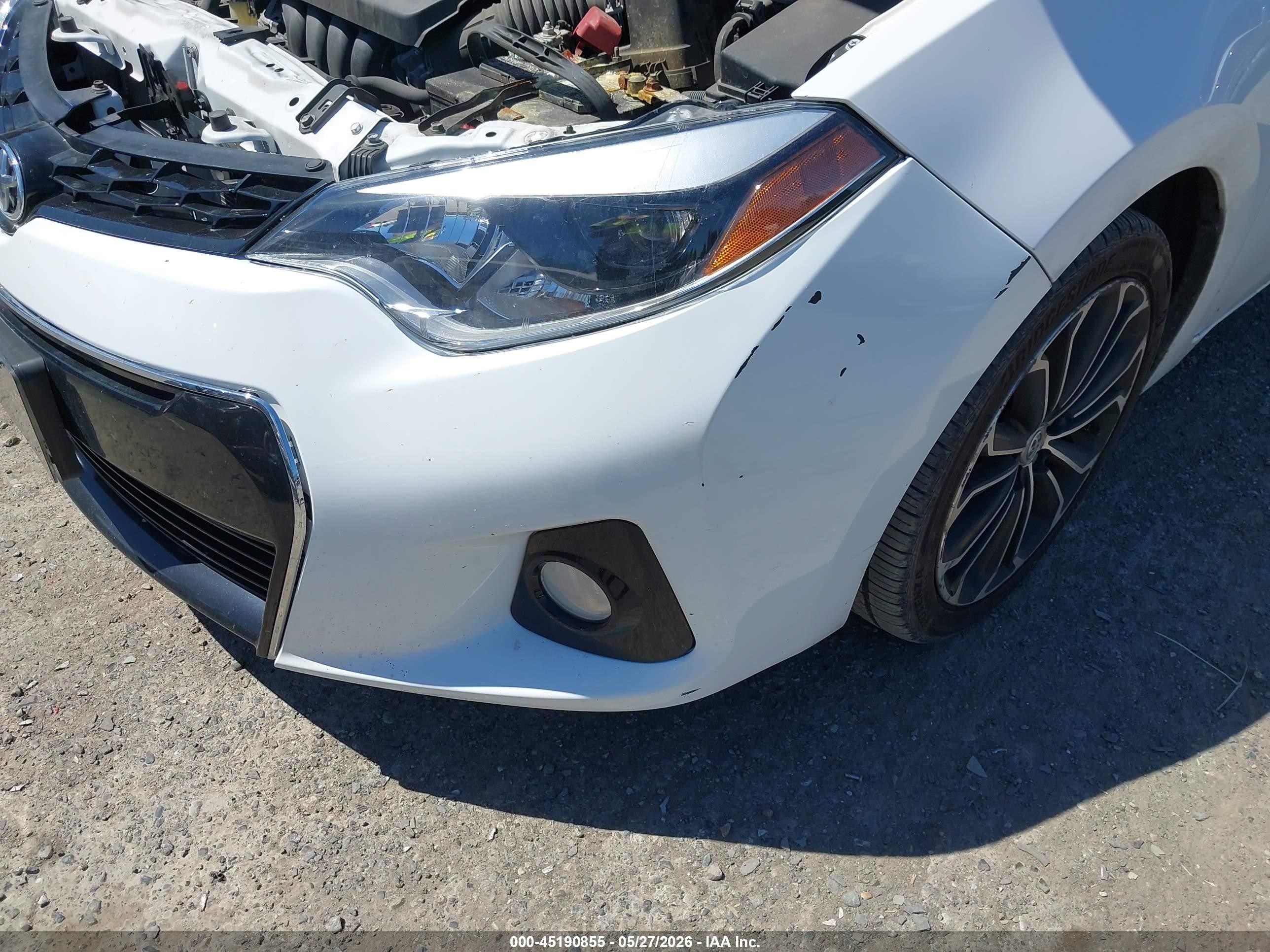 2014 Toyota Corolla S Plus White vin: 2T1BURHE8EC102984