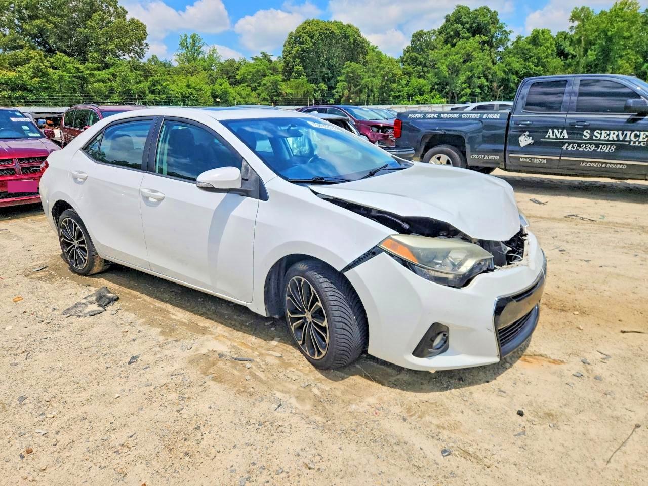2014 Toyota Corolla S Plus White vin: 2T1BURHE8EC105416