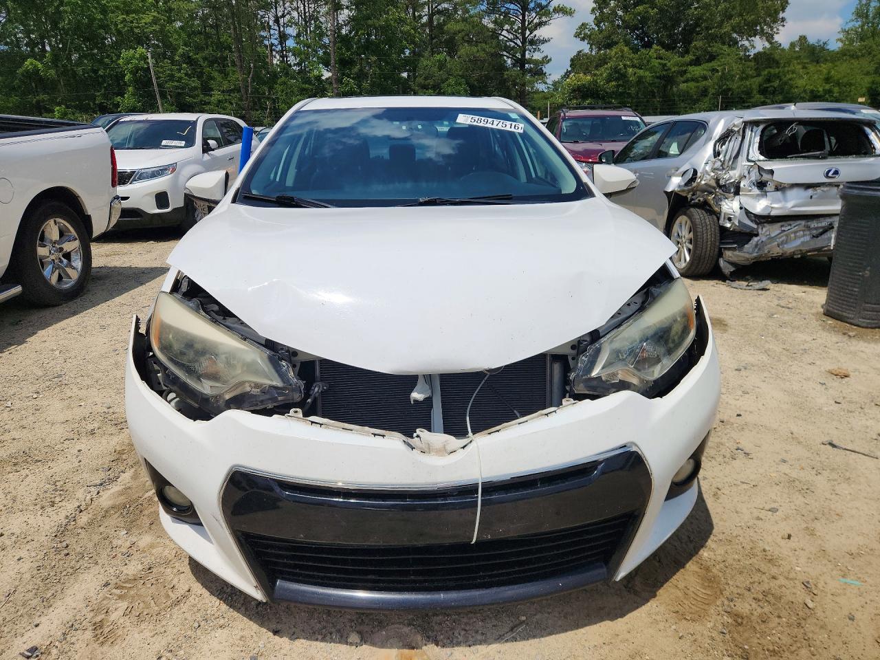 2014 Toyota Corolla S Plus White vin: 2T1BURHE8EC105416