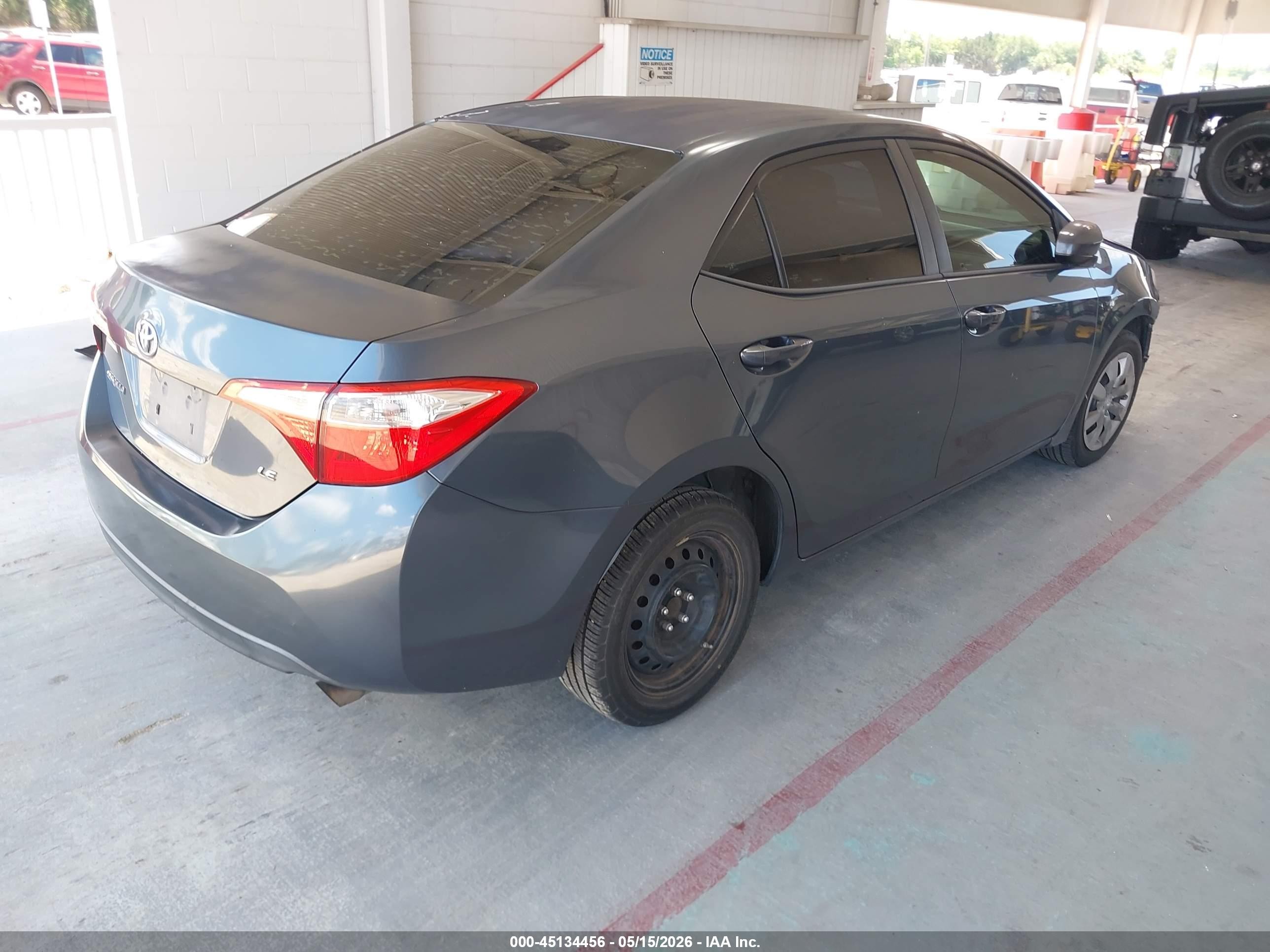 2014 Toyota Corolla Le Blue vin: 2T1BURHE8EC117601