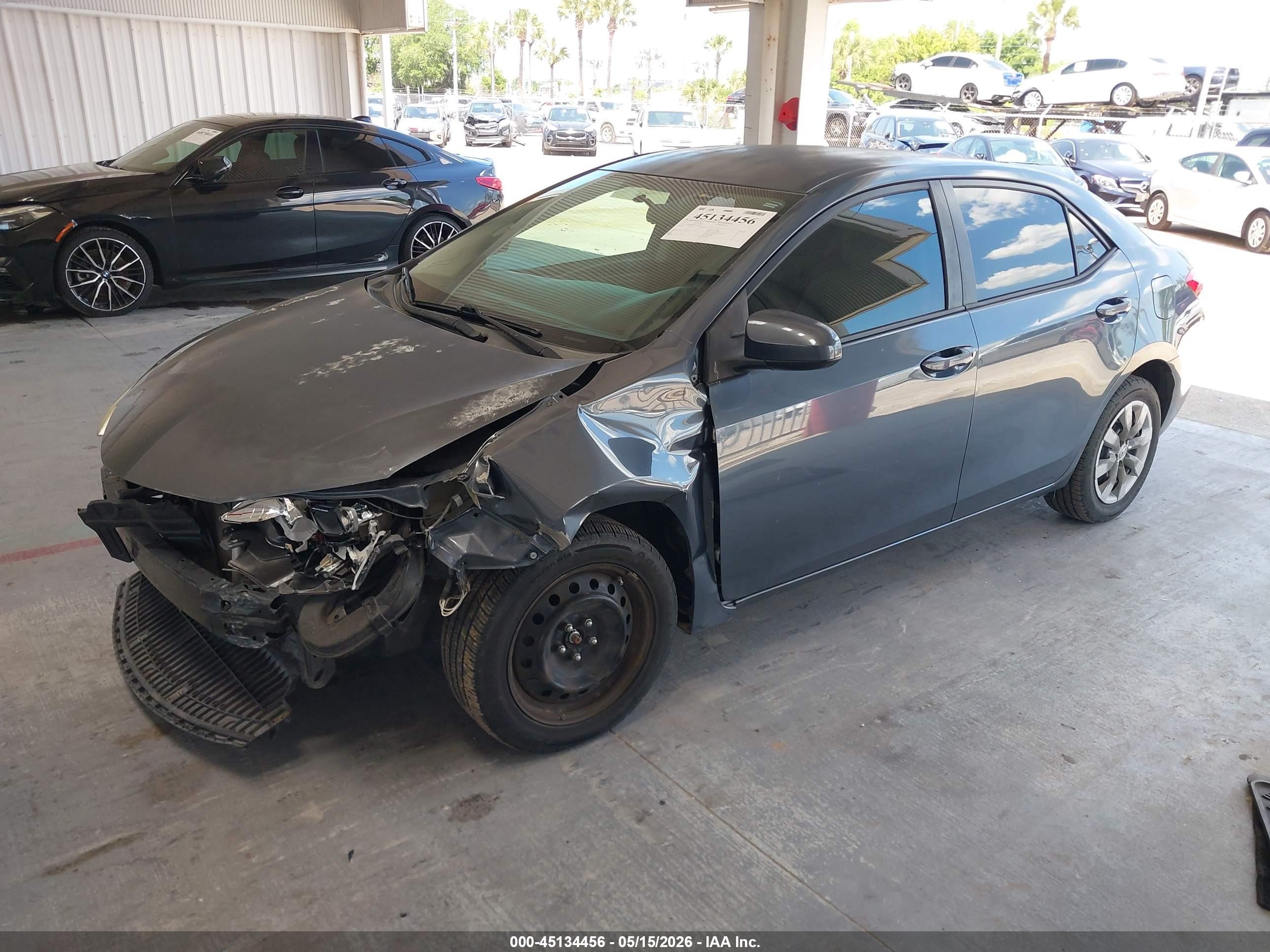 2014 Toyota Corolla Le Blue vin: 2T1BURHE8EC117601