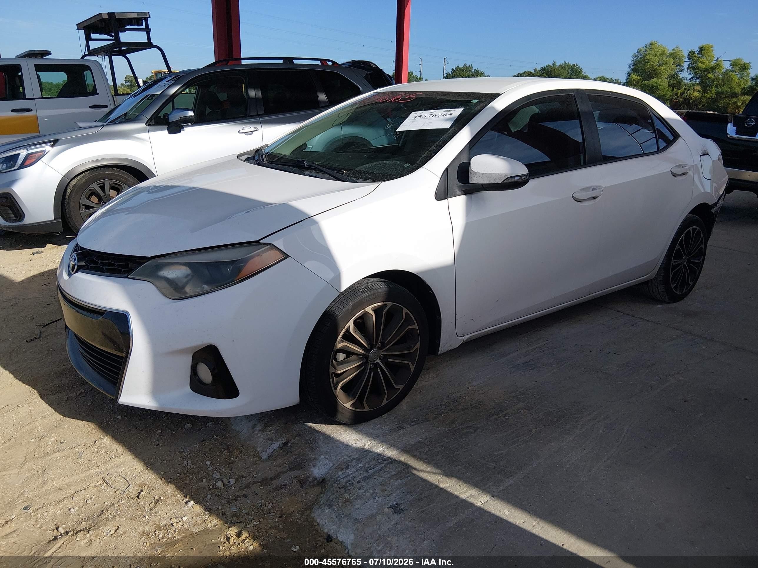 2014 Toyota Corolla S Plus Белый vin: 2T1BURHE8EC118294