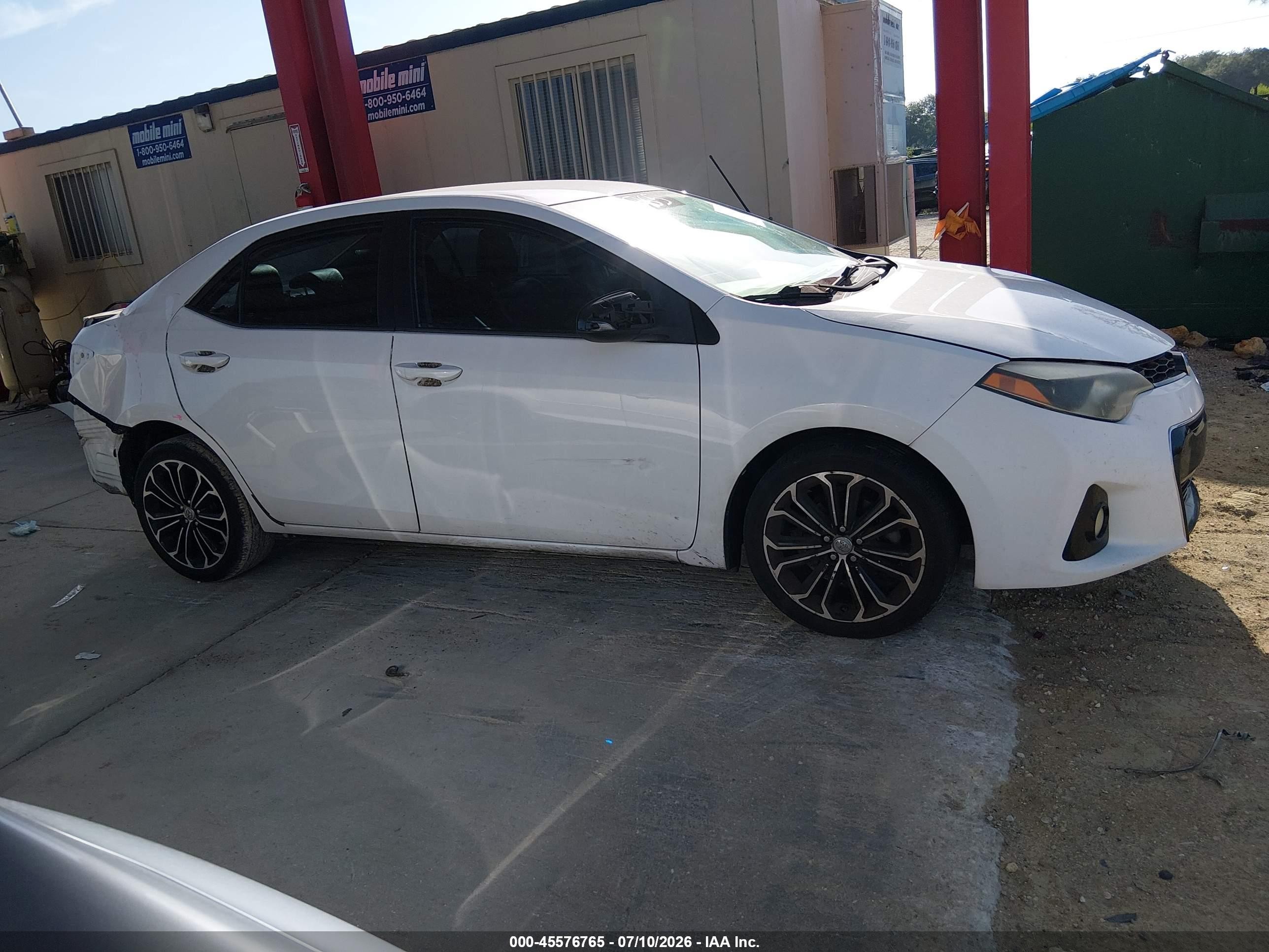 2014 Toyota Corolla S Plus Белый vin: 2T1BURHE8EC118294