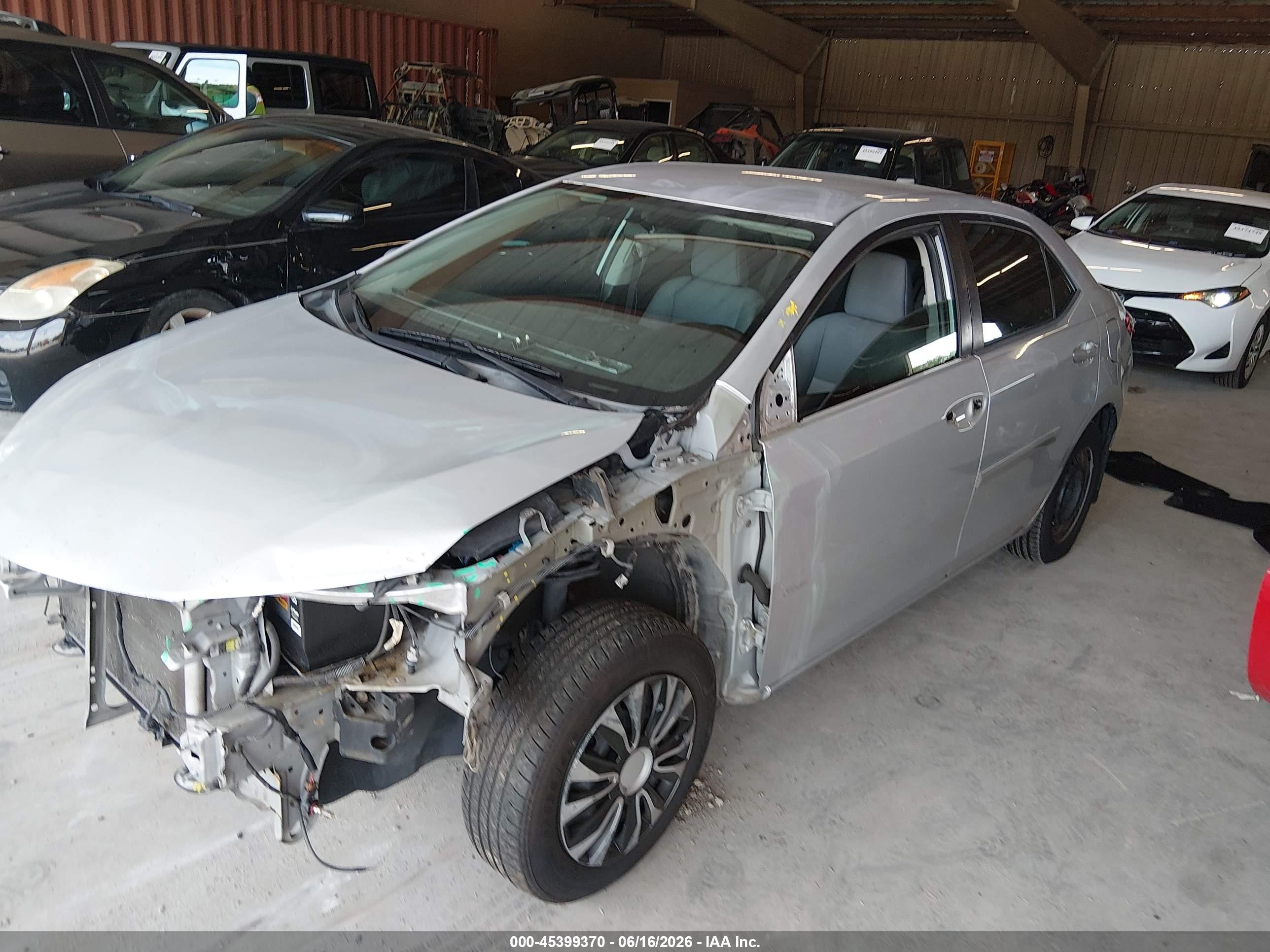 2014 Toyota Corolla L Silver vin: 2T1BURHE8EC123477