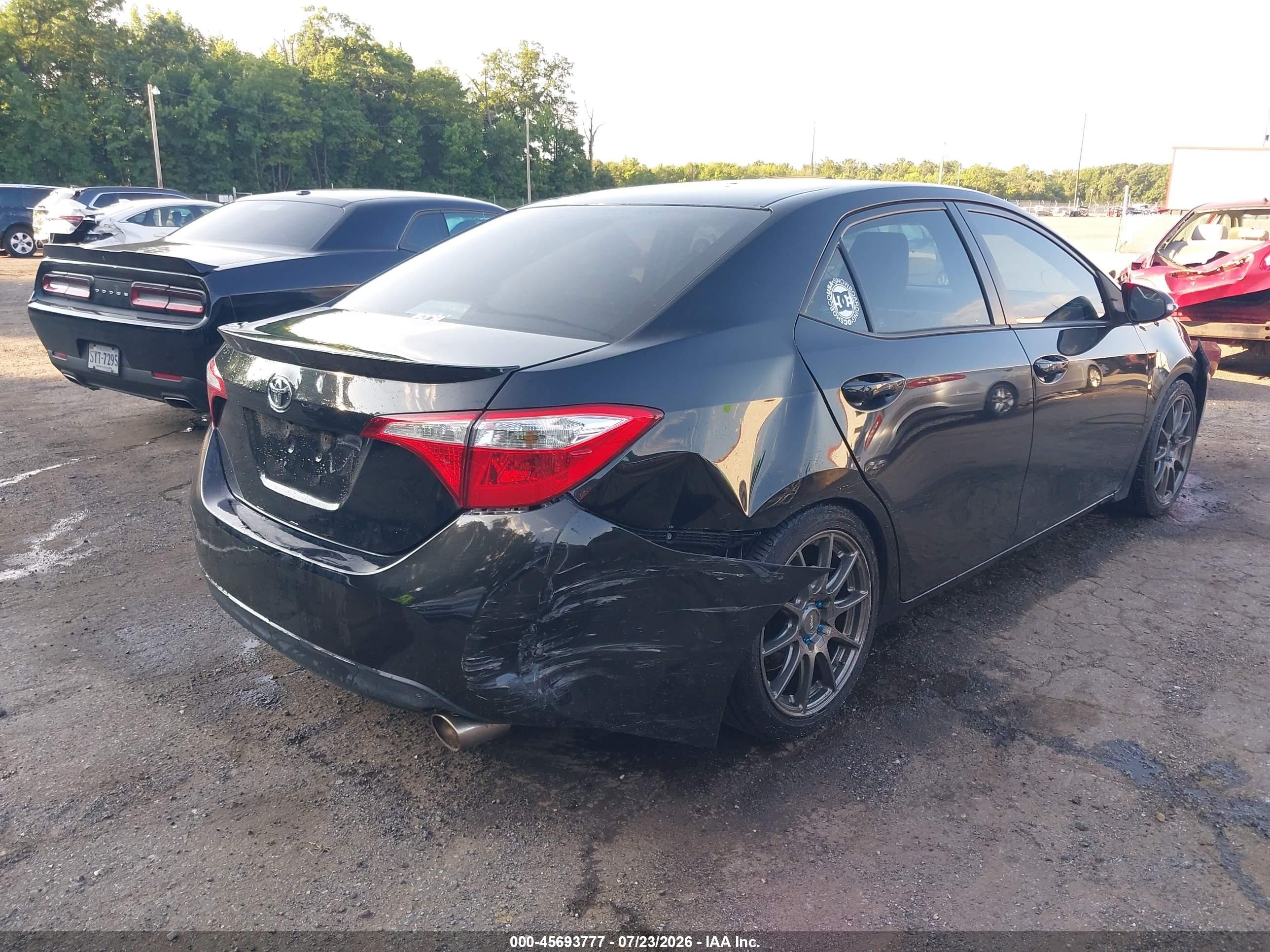2014 Toyota Corolla S Plus Black vin: 2T1BURHE8EC128355