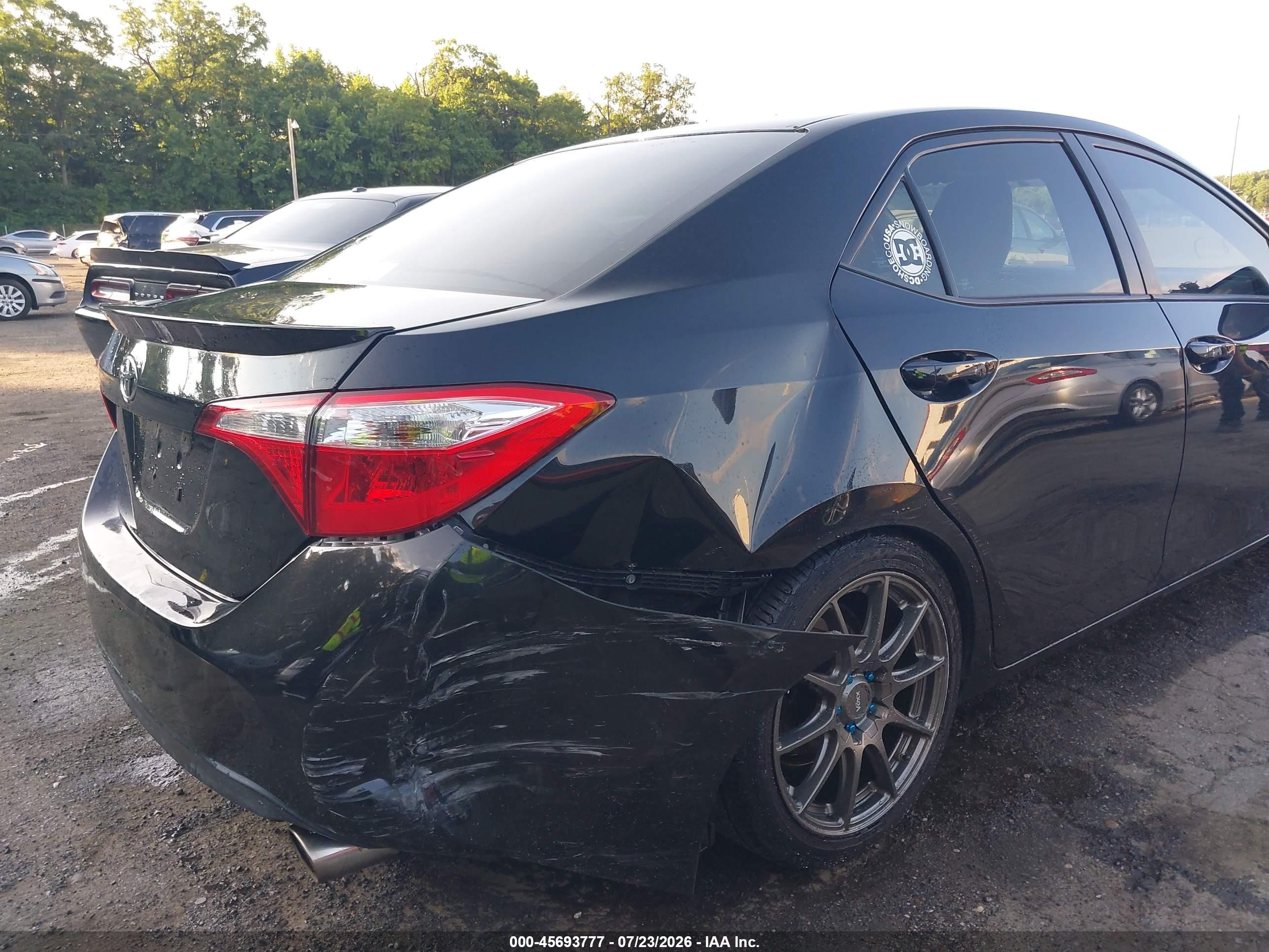 2014 Toyota Corolla S Plus Black vin: 2T1BURHE8EC128355