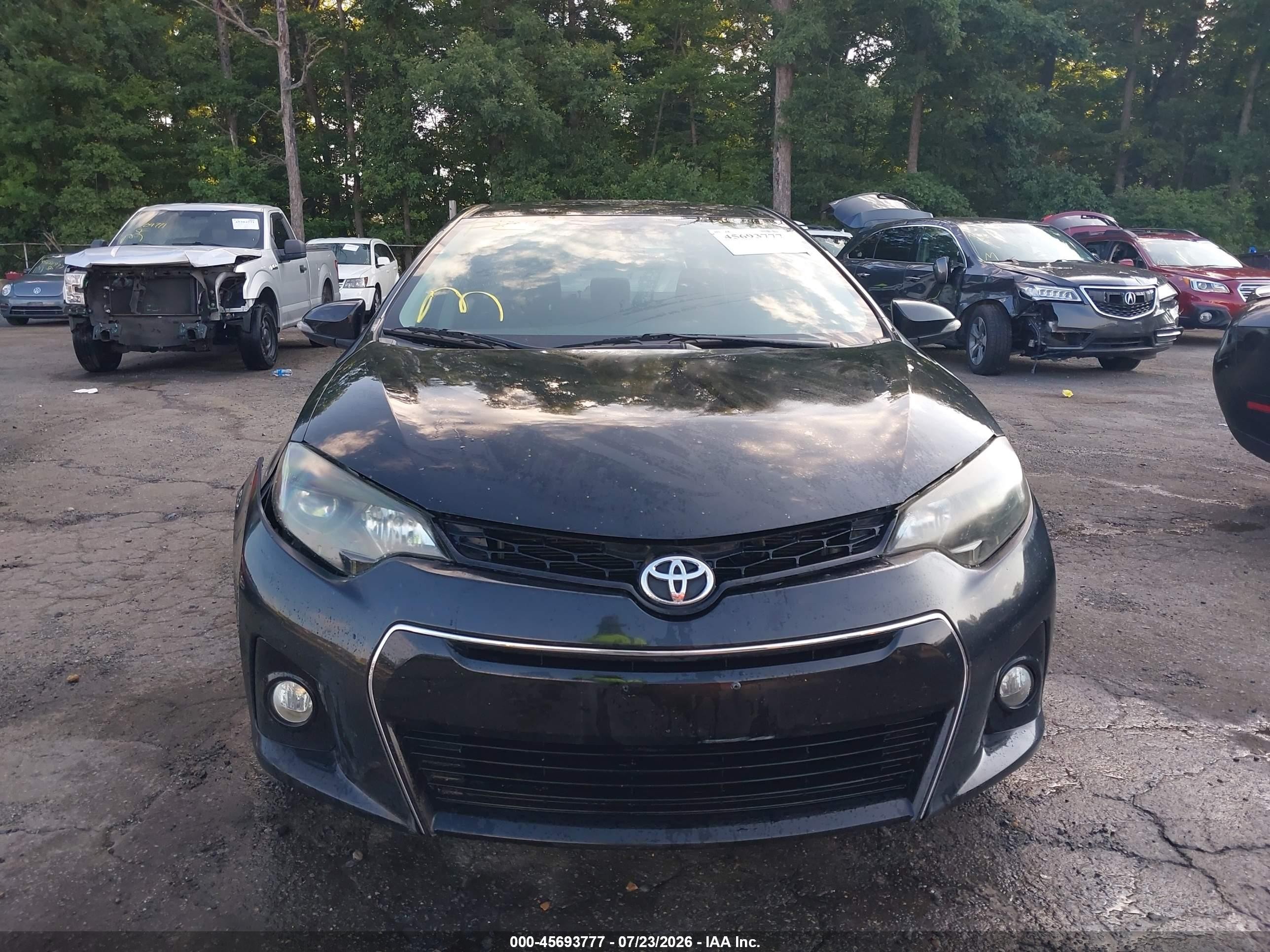 2014 Toyota Corolla S Plus Black vin: 2T1BURHE8EC128355