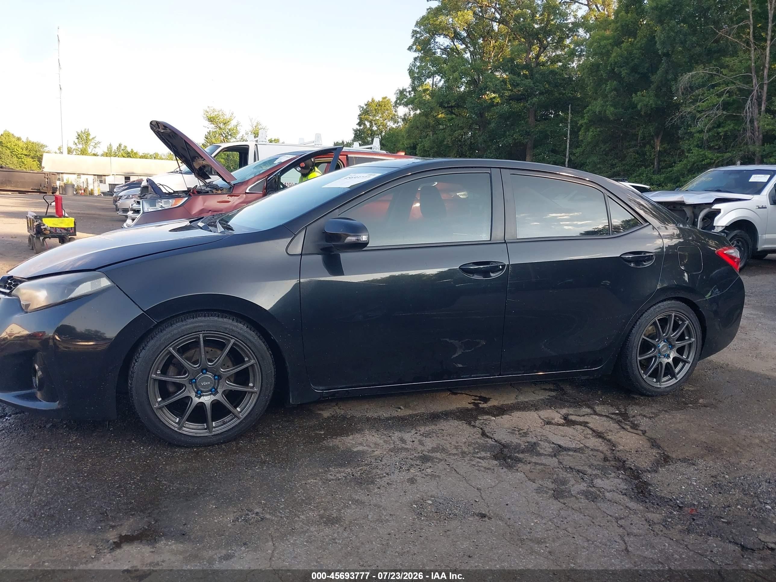 2014 Toyota Corolla S Plus Black vin: 2T1BURHE8EC128355
