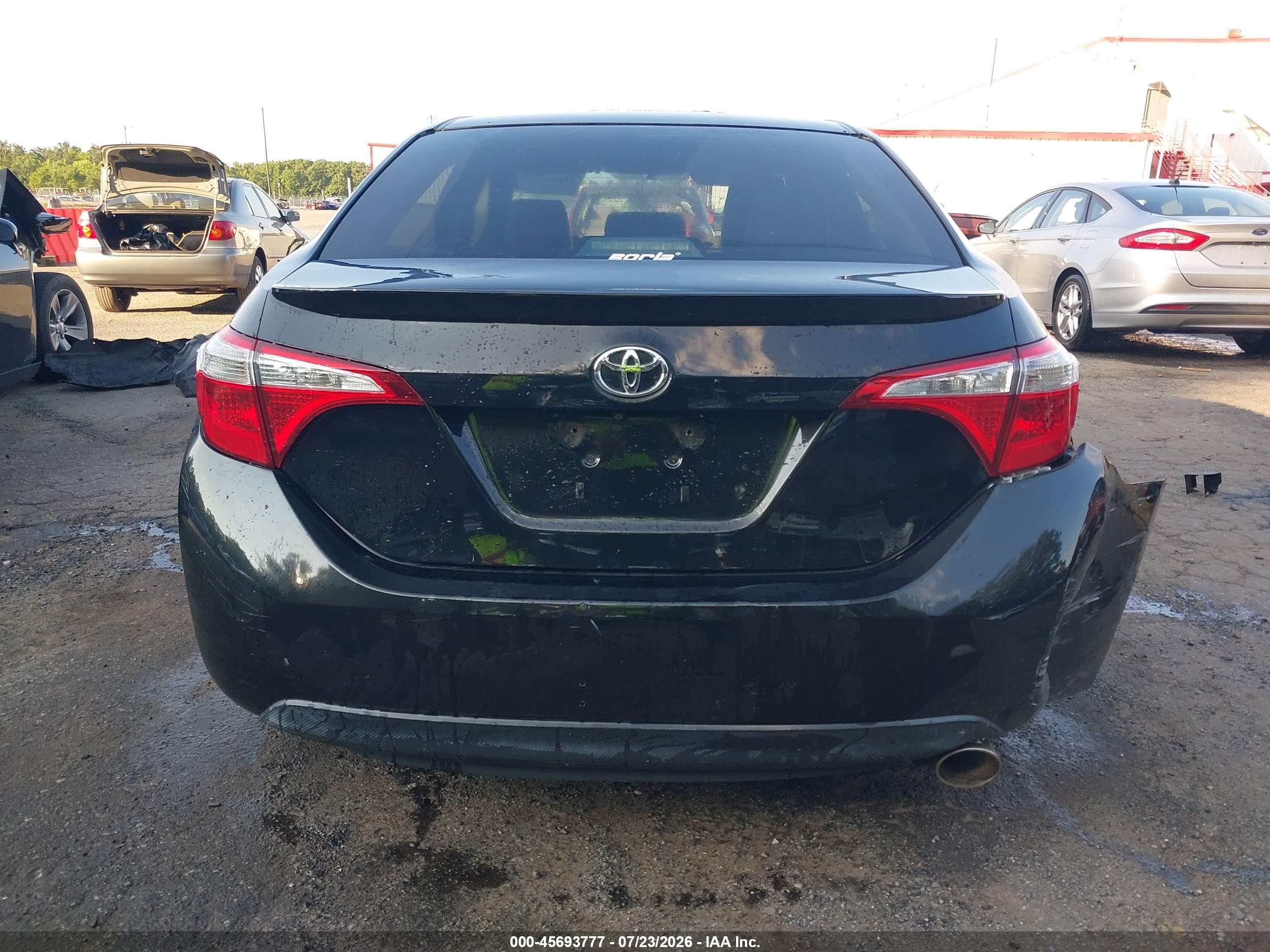2014 Toyota Corolla S Plus Black vin: 2T1BURHE8EC128355