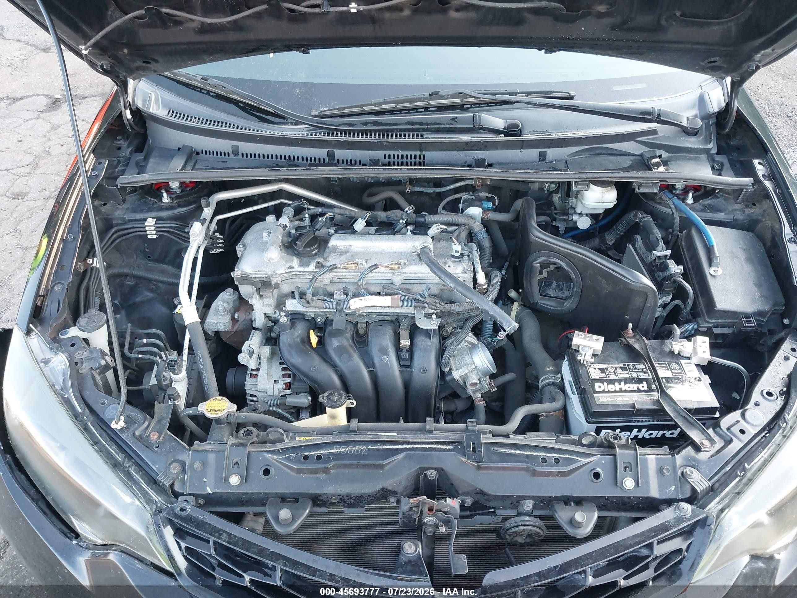 2014 Toyota Corolla S Plus Black vin: 2T1BURHE8EC128355
