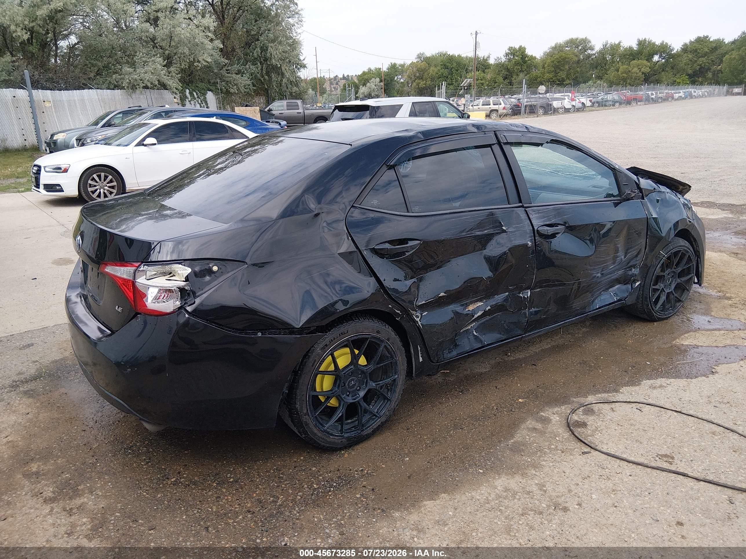 2014 Toyota Corolla Le Черный vin: 2T1BURHE8EC128503