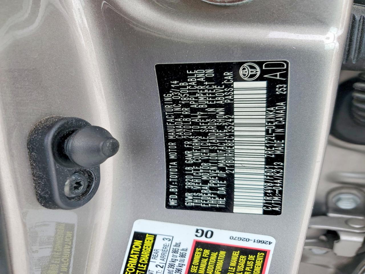 2014 Toyota Corolla Le Gray vin: 2T1BURHE8EC135242