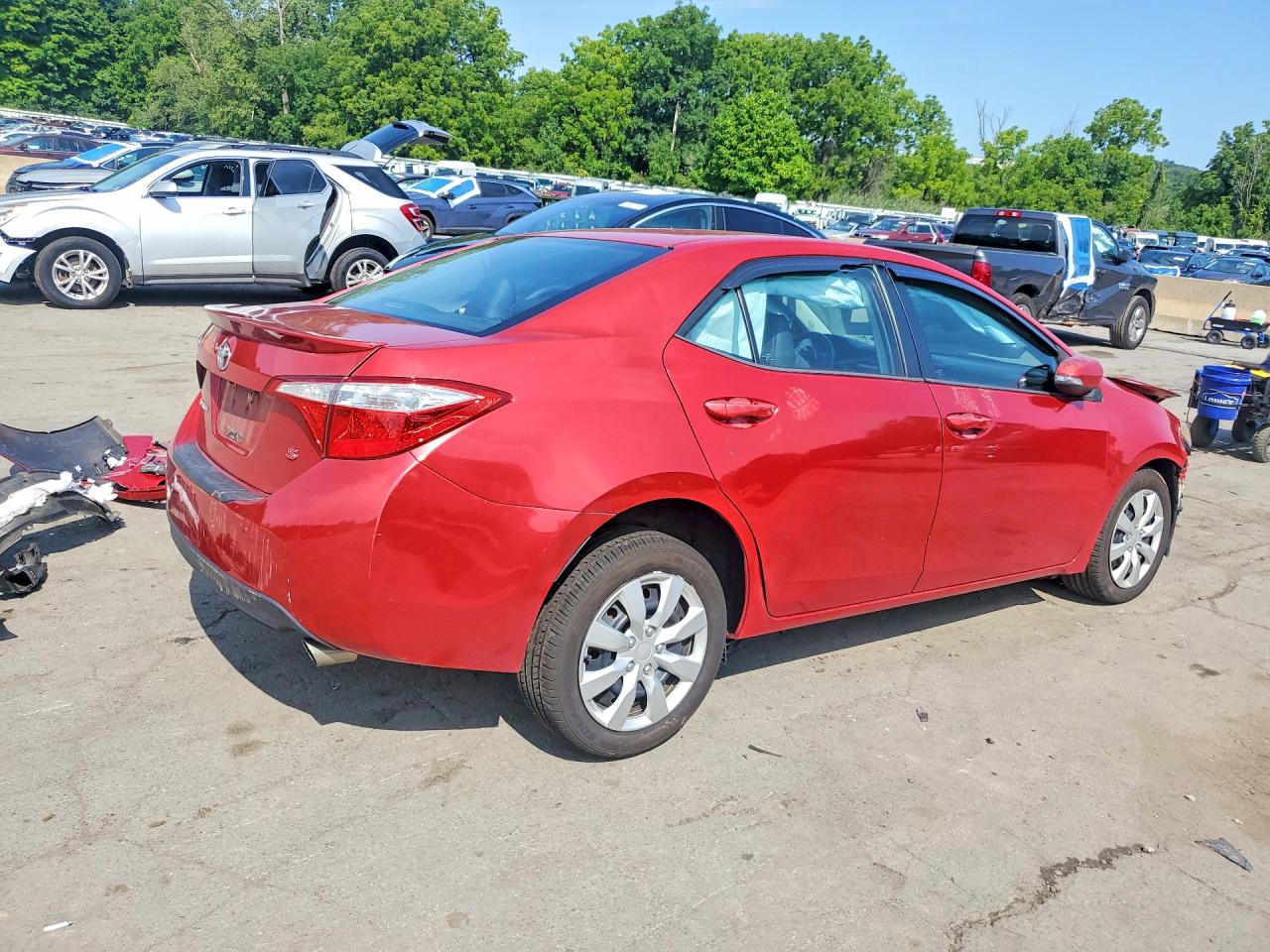 2014 Toyota Corolla S Красный vin: 2T1BURHE8EC138366