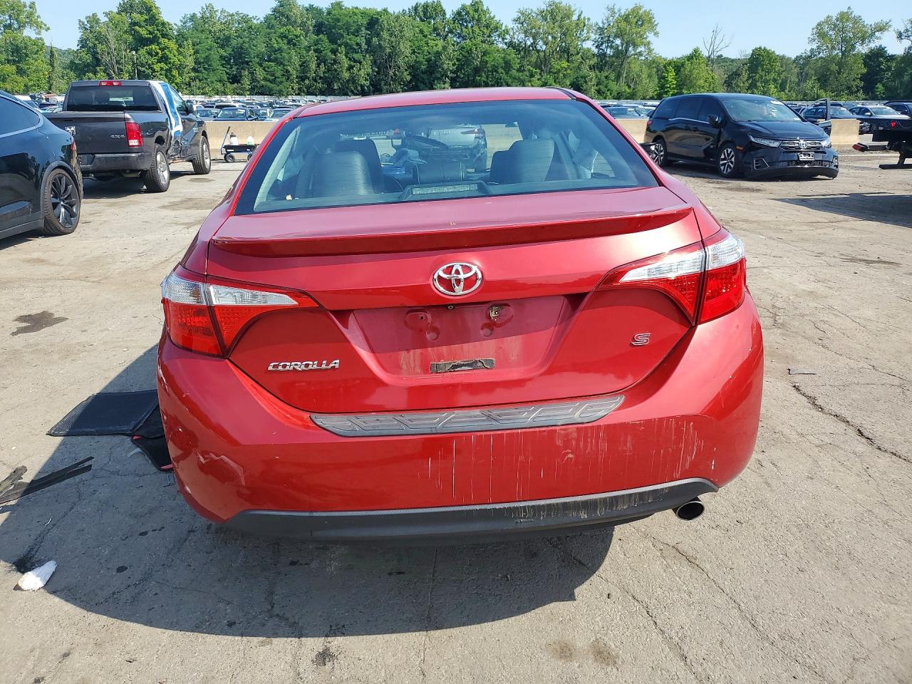 2014 Toyota Corolla S Красный vin: 2T1BURHE8EC138366