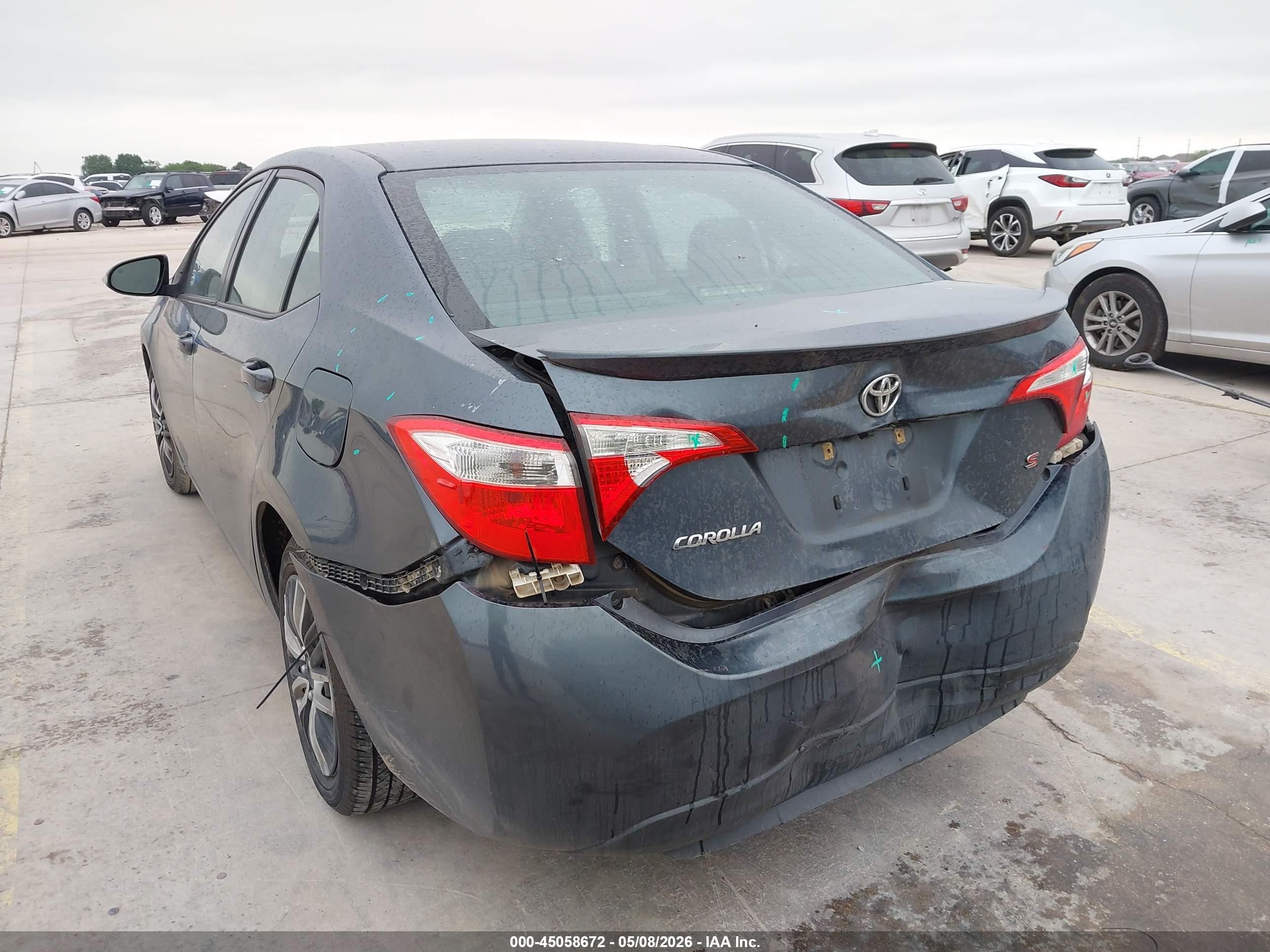 2014 Toyota Corolla S Серый vin: 2T1BURHE8EC140716